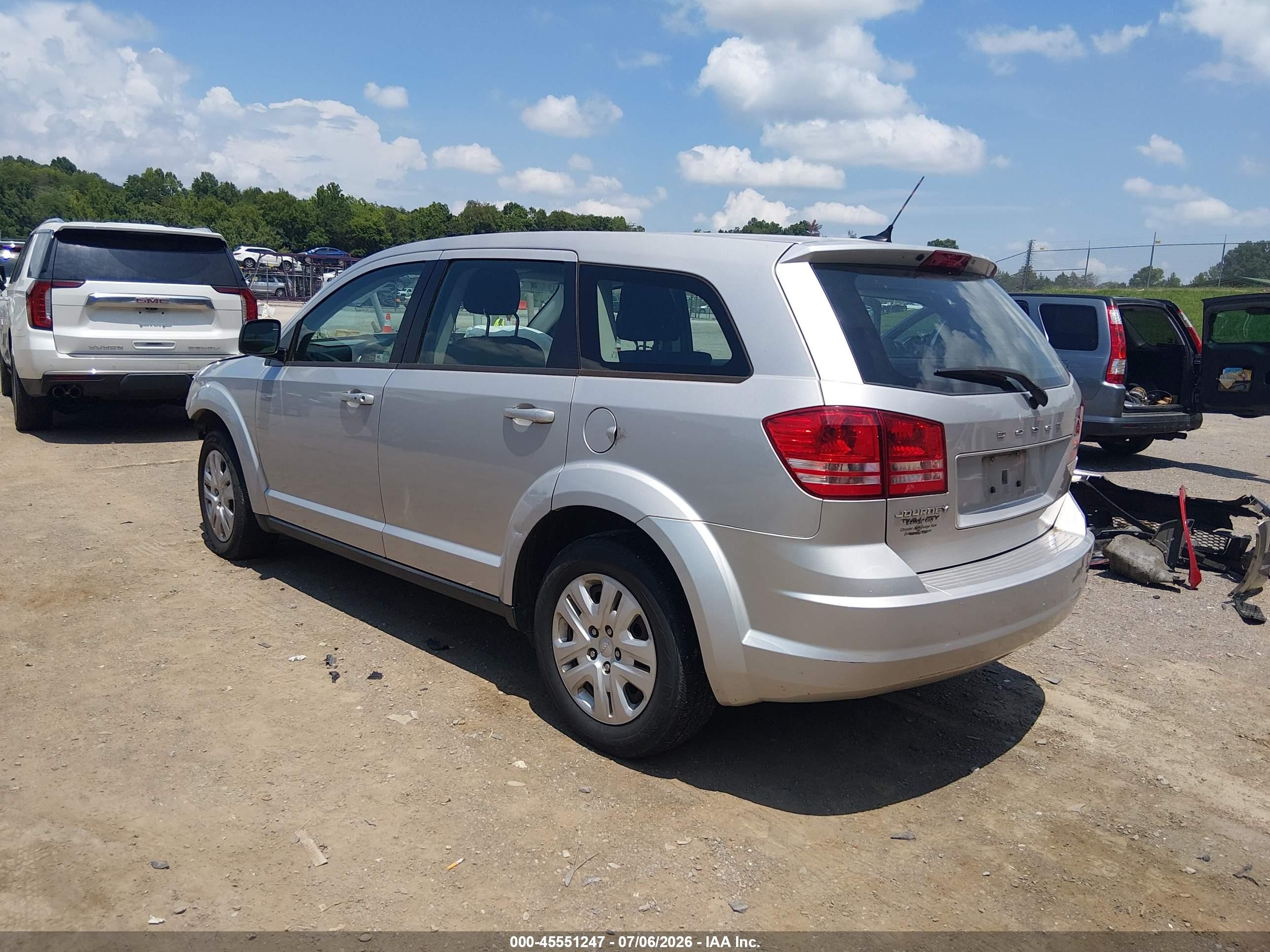 2013 Dodge Journey American Value Pkg Silver vin: 3C4PDCAB7DT728461