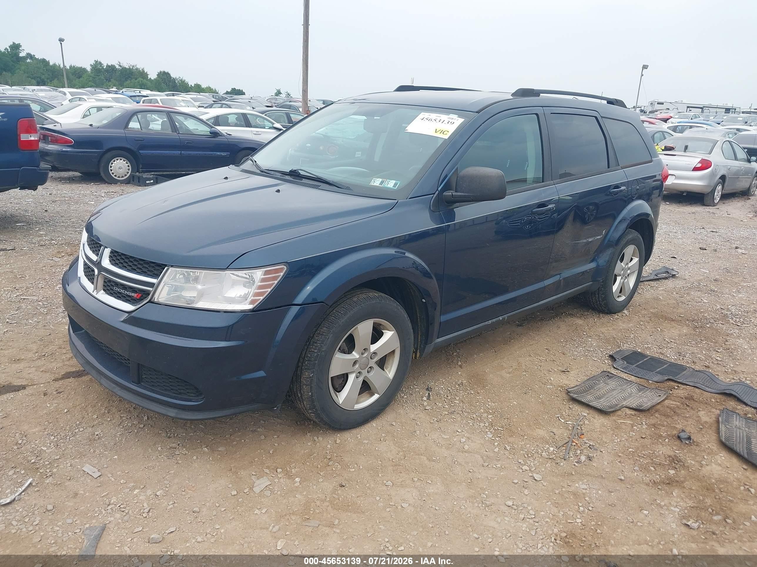 2014 Dodge Journey Se Синий vin: 3C4PDCAB7ET141999