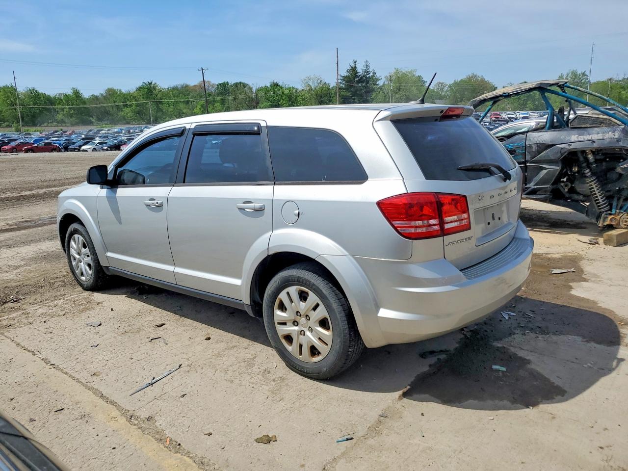 2014 Dodge Journey Se Silver vin: 3C4PDCAB7ET198395