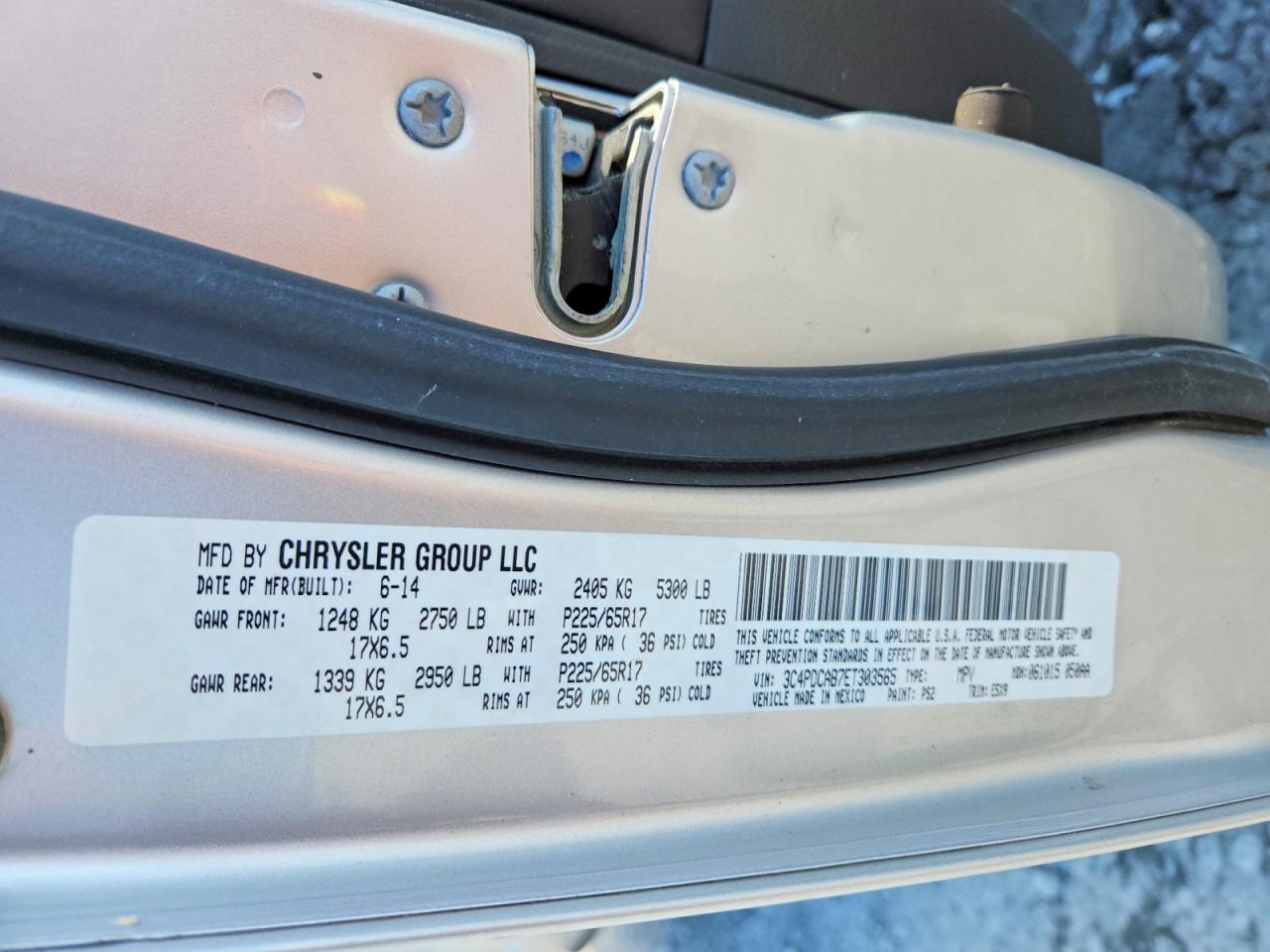 2014 Dodge Journey Se Silver vin: 3C4PDCAB7ET303565