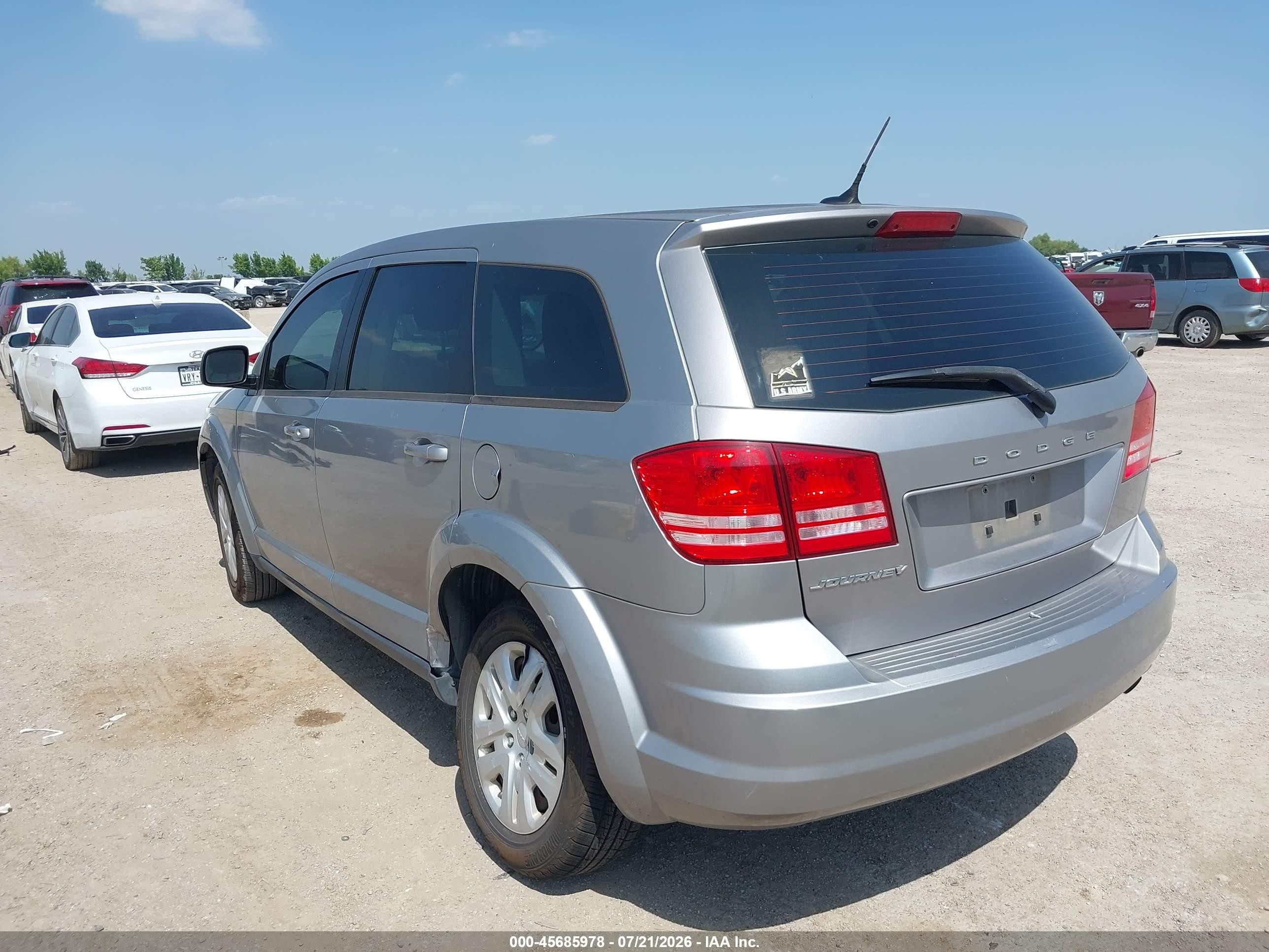 2015 Dodge Journey American Value Pkg Silver vin: 3C4PDCAB7FT641257