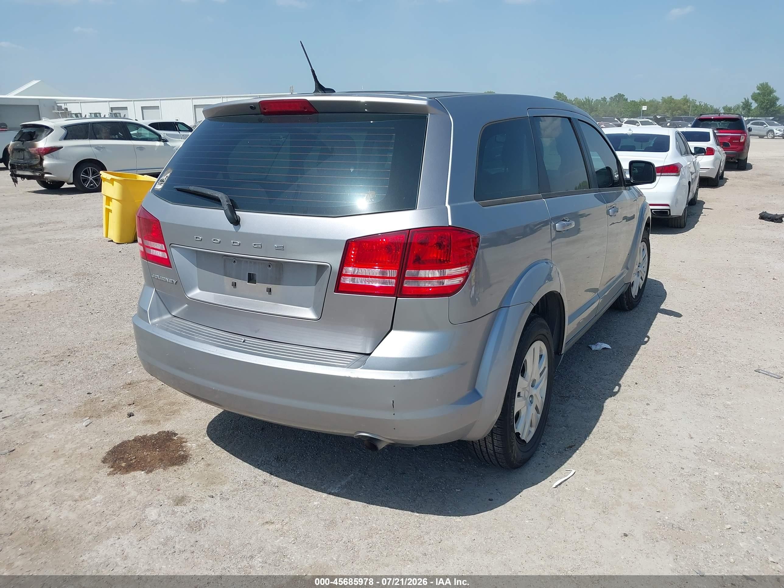 2015 Dodge Journey American Value Pkg Silver vin: 3C4PDCAB7FT641257