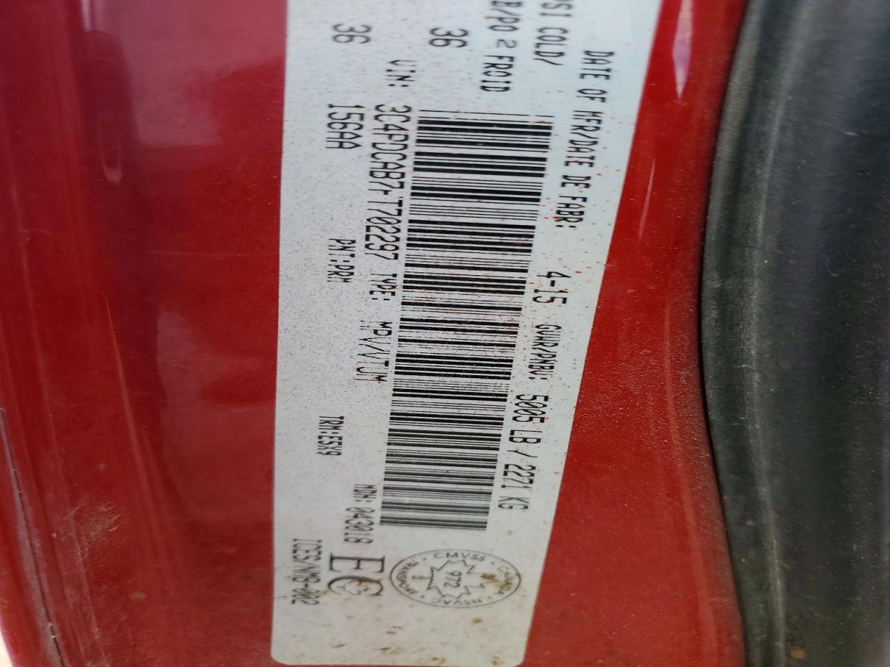 2015 Dodge Journey Se Red vin: 3C4PDCAB7FT702297