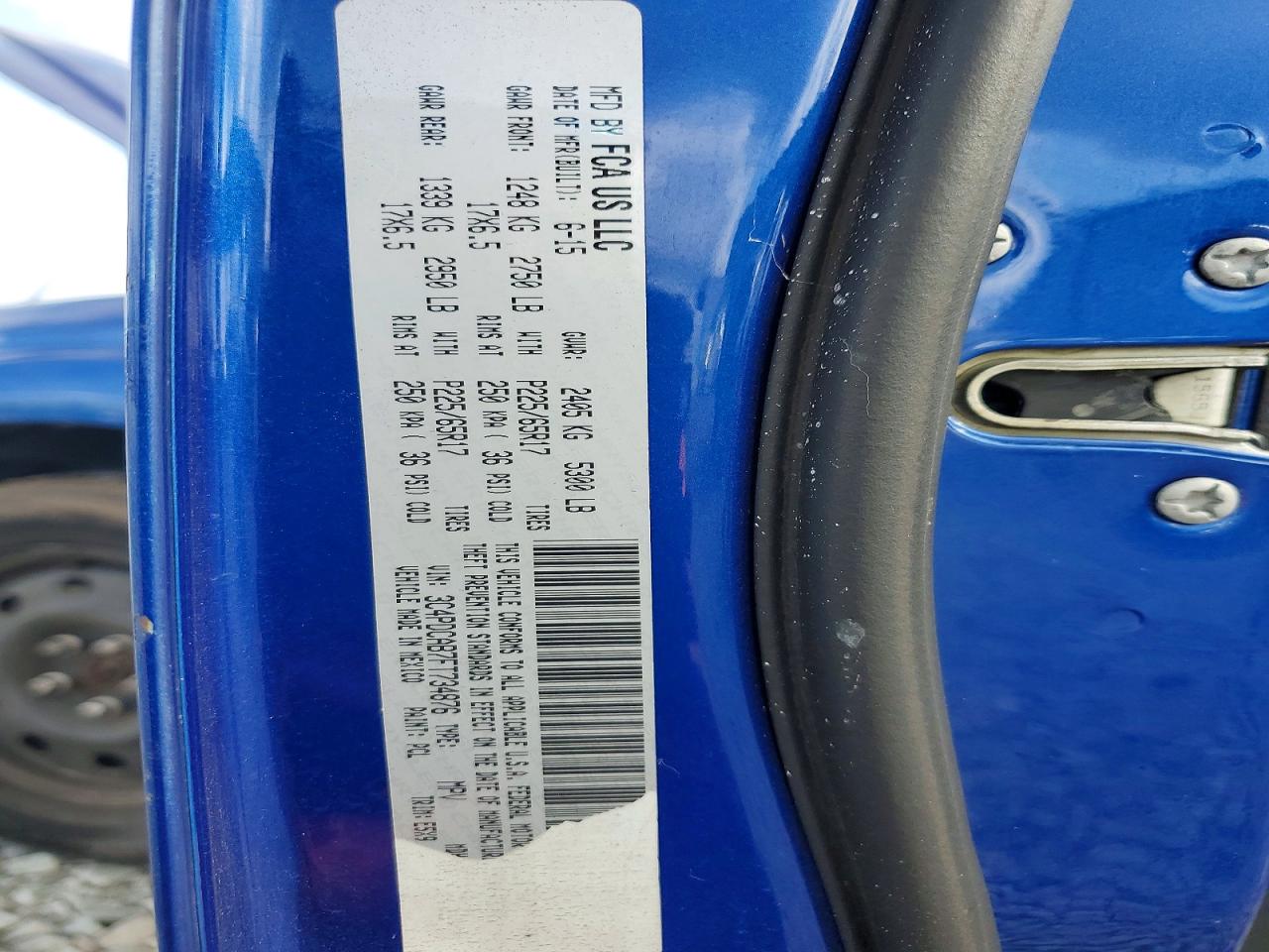 2015 Dodge Journey Se Синий vin: 3C4PDCAB7FT734876