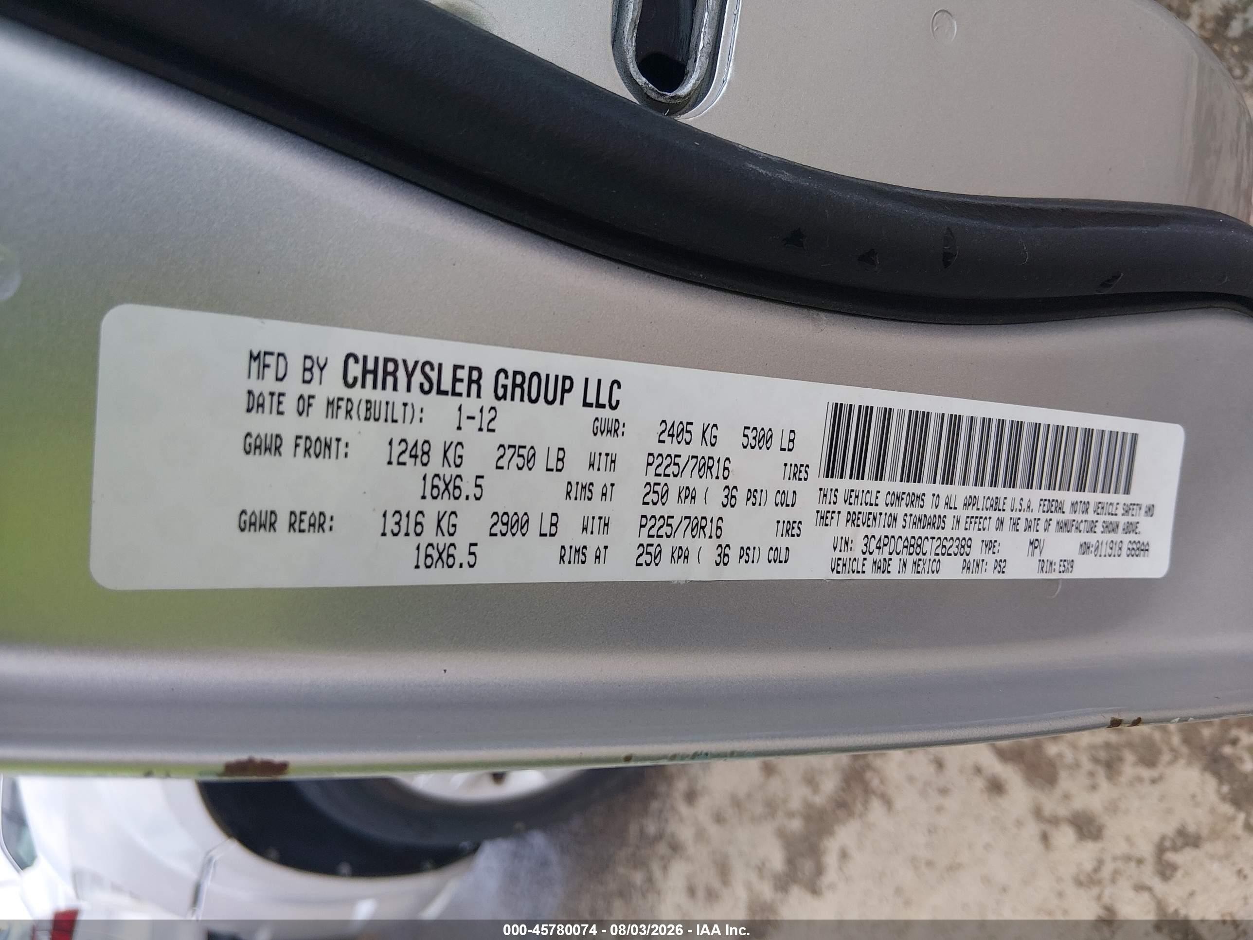 2012 Dodge Journey Se/avp Silver vin: 3C4PDCAB8CT262389