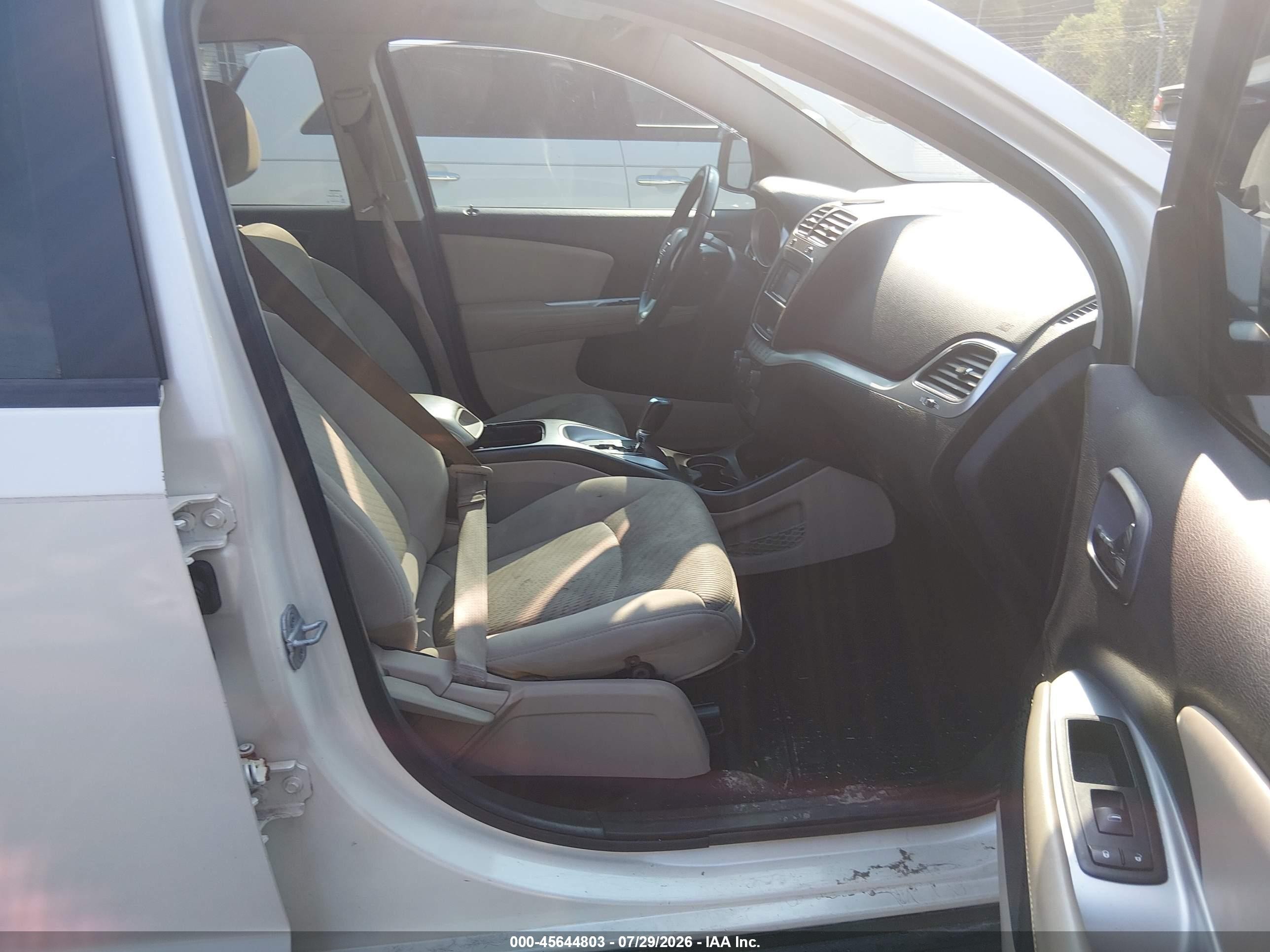 2012 Dodge Journey Se/avp White vin: 3C4PDCAB8CT366994
