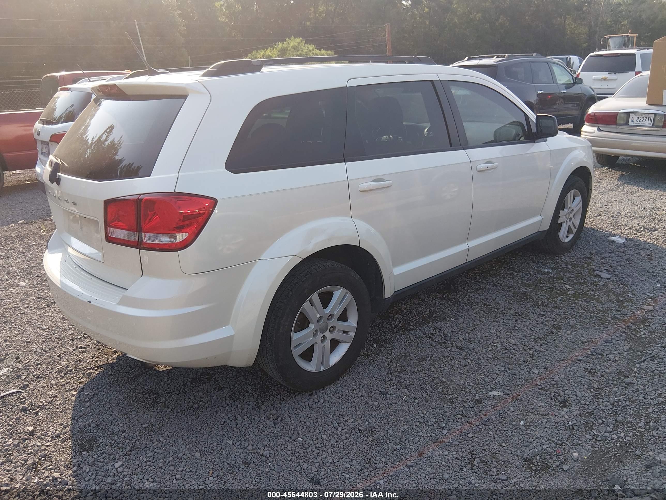 2012 Dodge Journey Se/avp White vin: 3C4PDCAB8CT366994