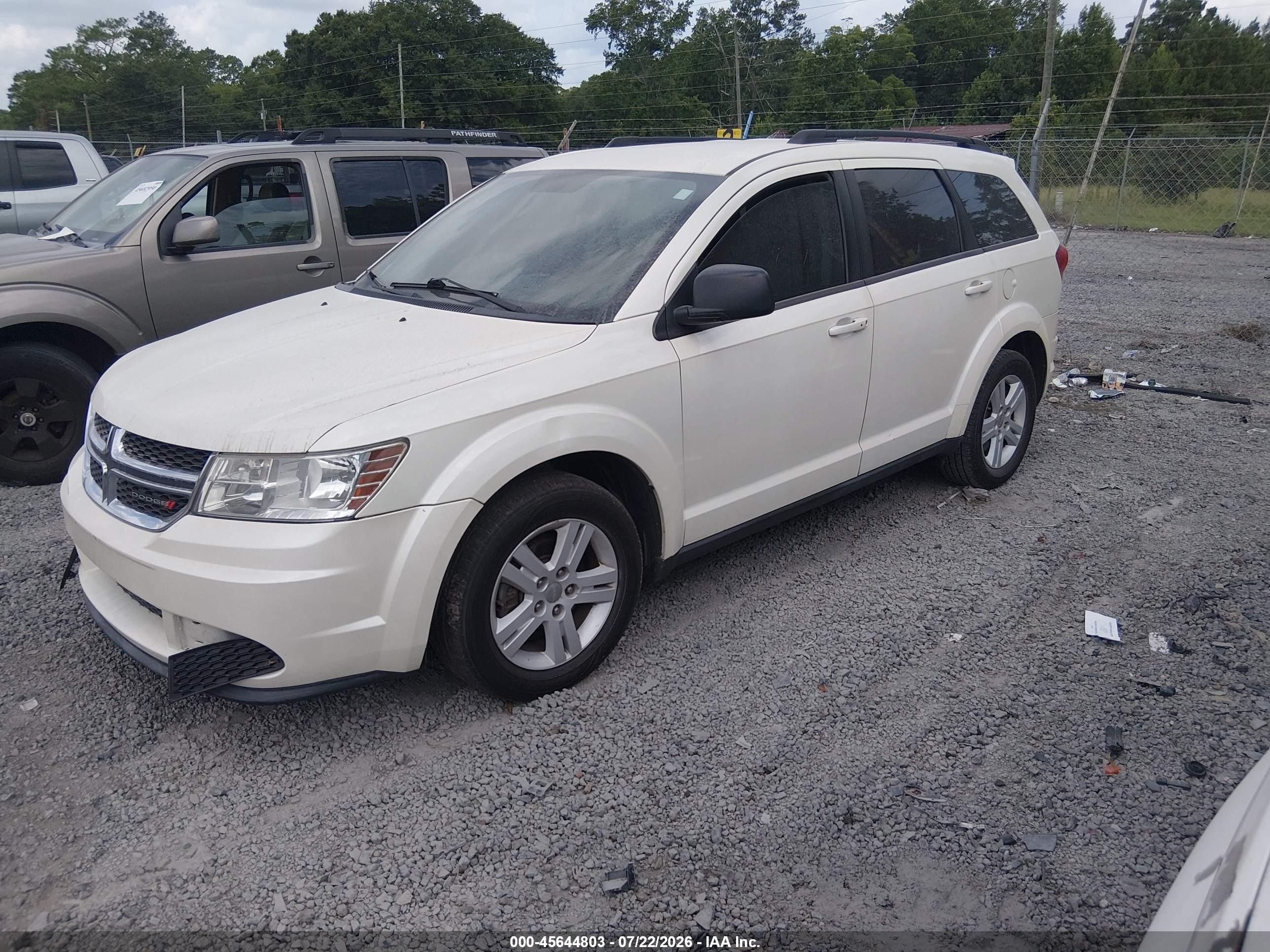 2012 Dodge Journey Se/avp White vin: 3C4PDCAB8CT366994