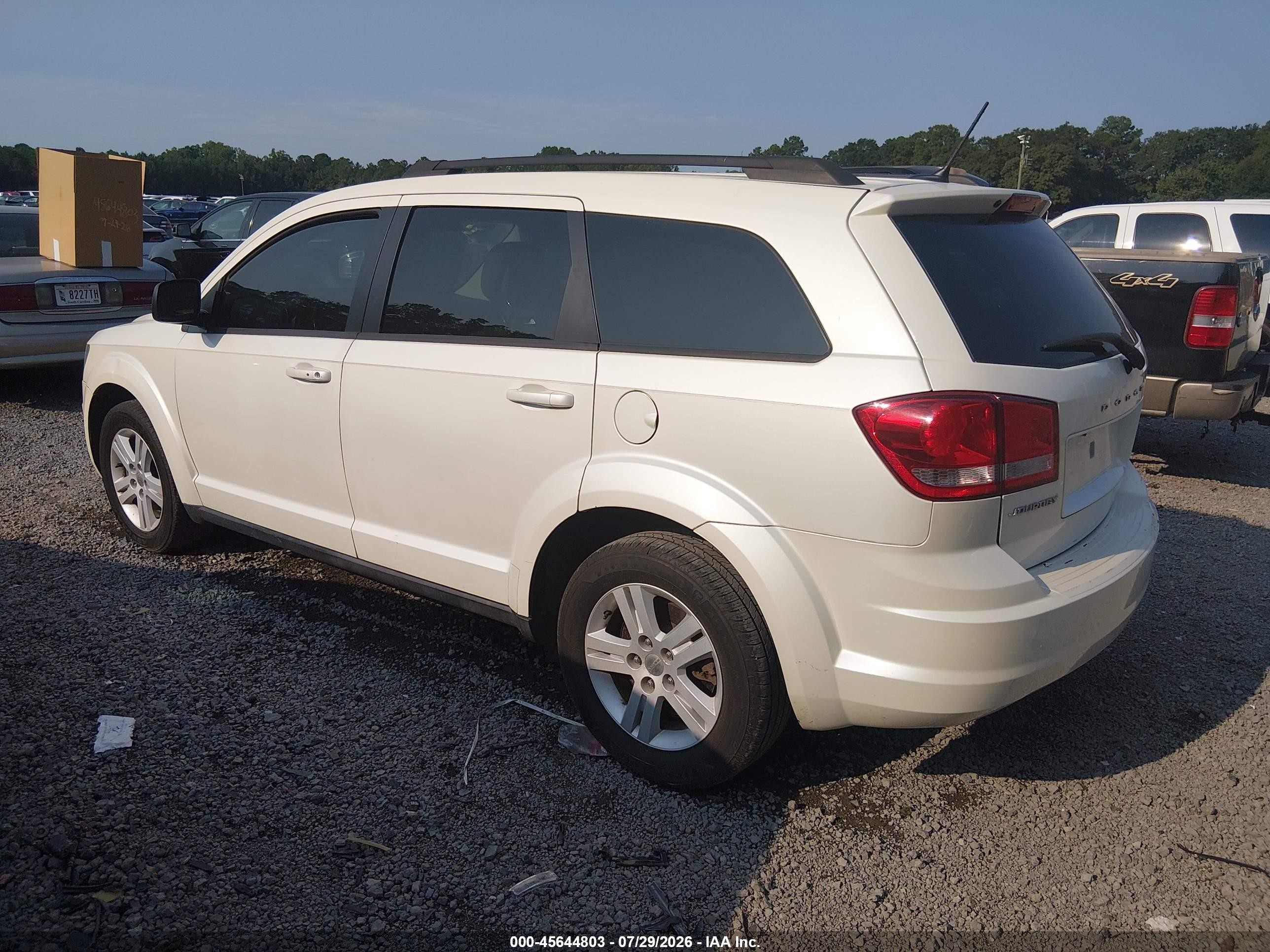 2012 Dodge Journey Se/avp White vin: 3C4PDCAB8CT366994