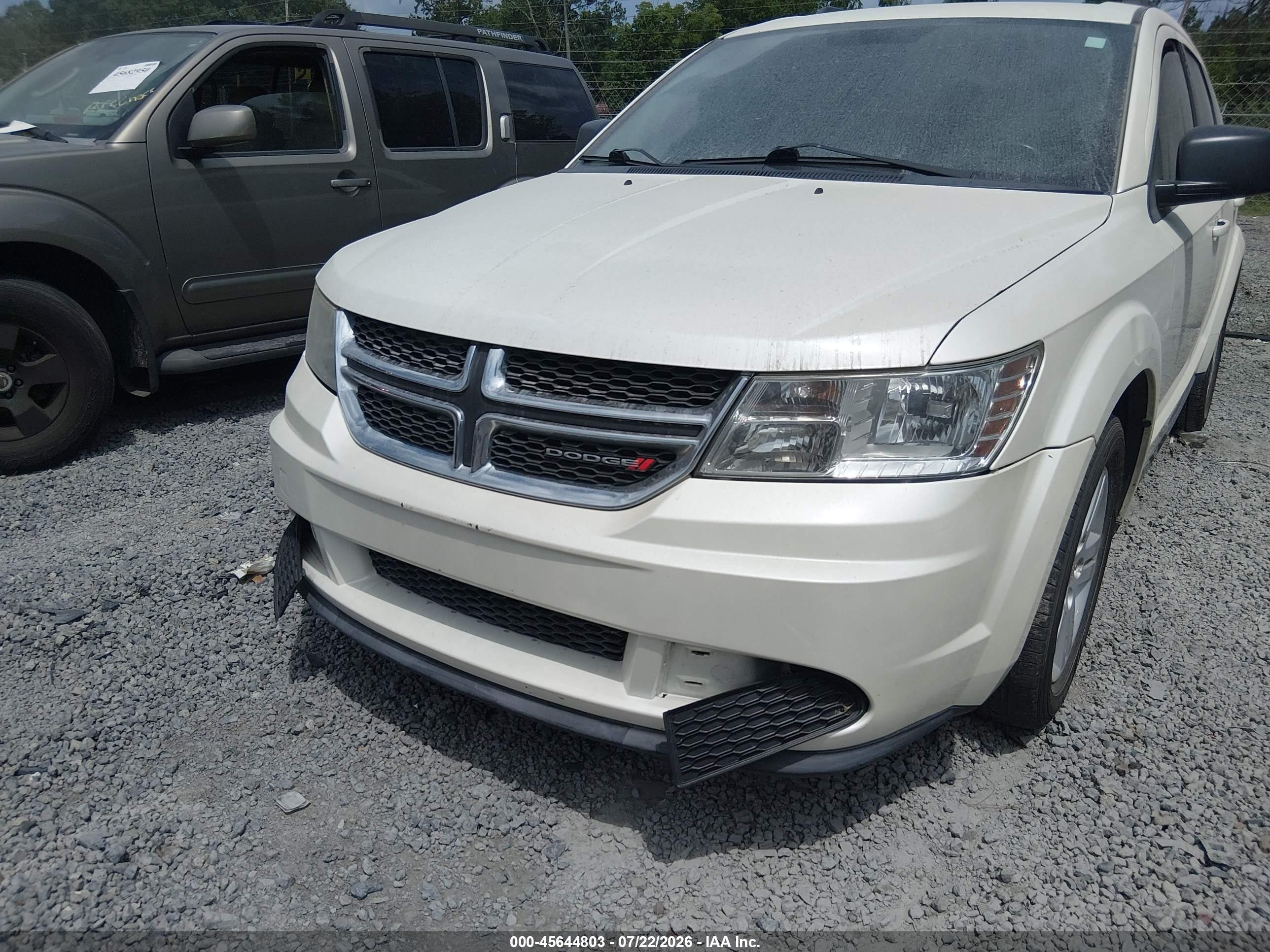 2012 Dodge Journey Se/avp White vin: 3C4PDCAB8CT366994