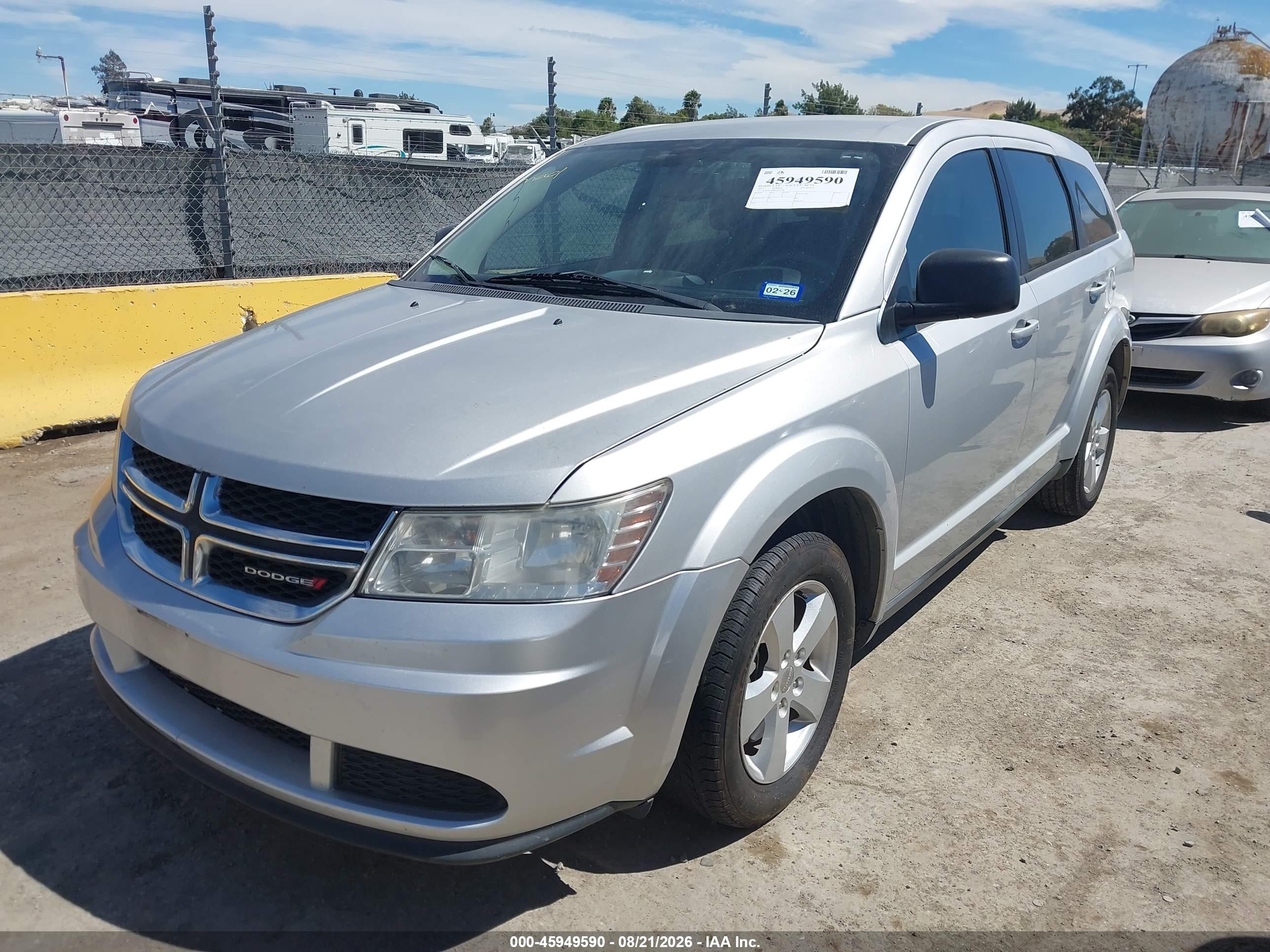2013 Dodge Journey American Value Pkg Серый vin: 3C4PDCAB8DT502414