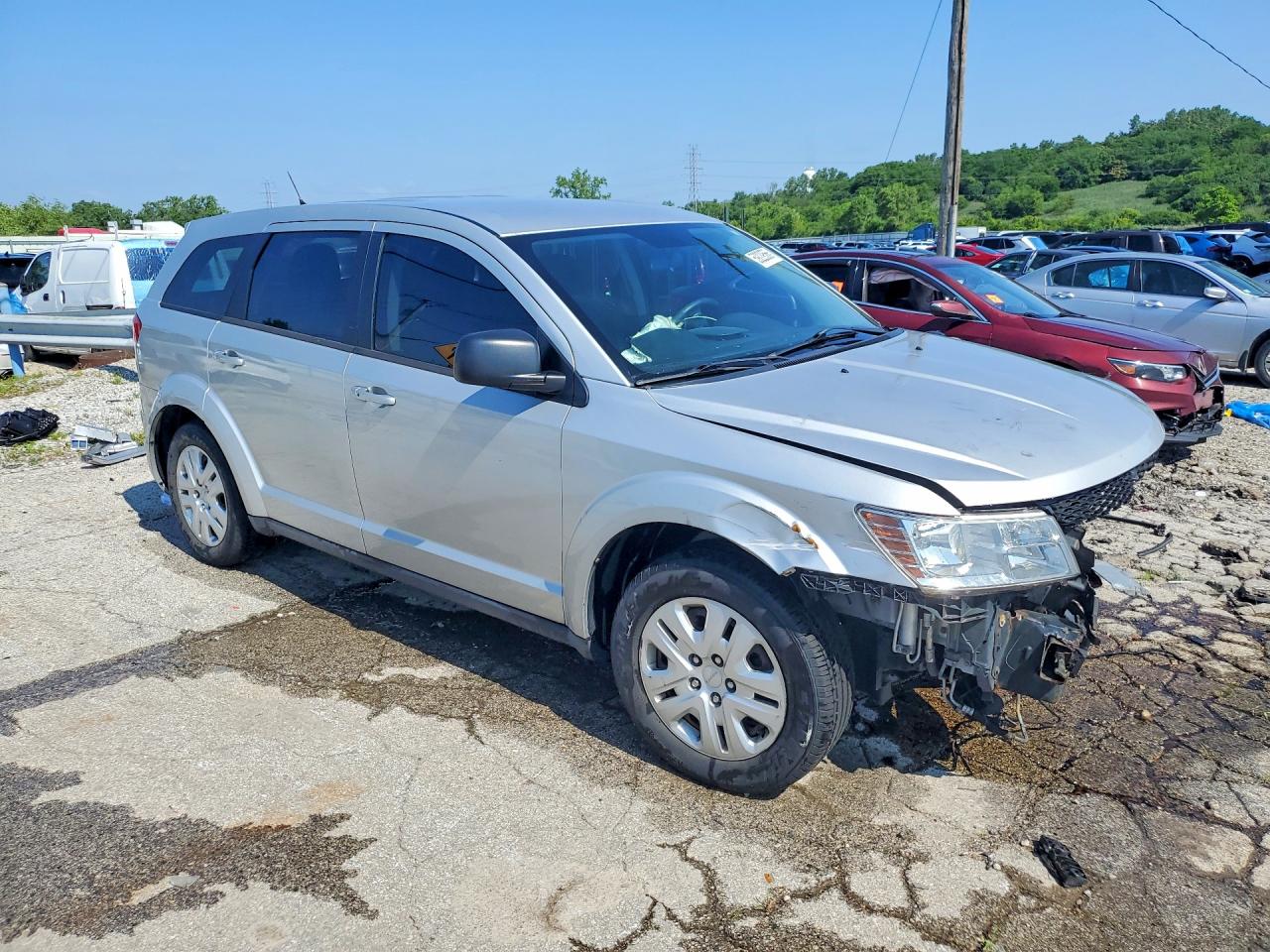 2014 Dodge Journey Se Silver vin: 3C4PDCAB8ET150954