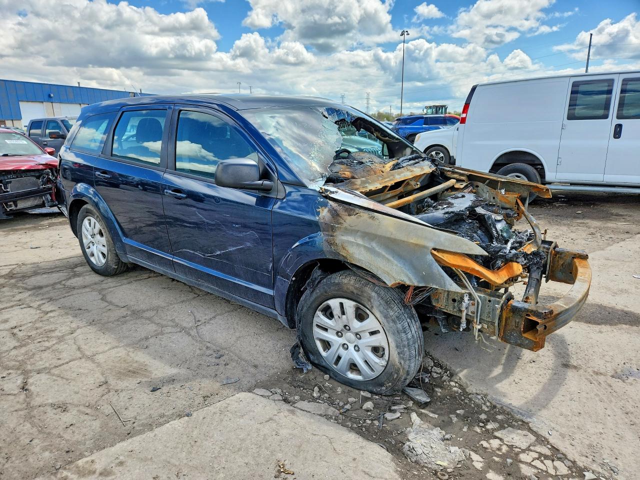 2014 Dodge Journey Se Blue vin: 3C4PDCAB8ET171111