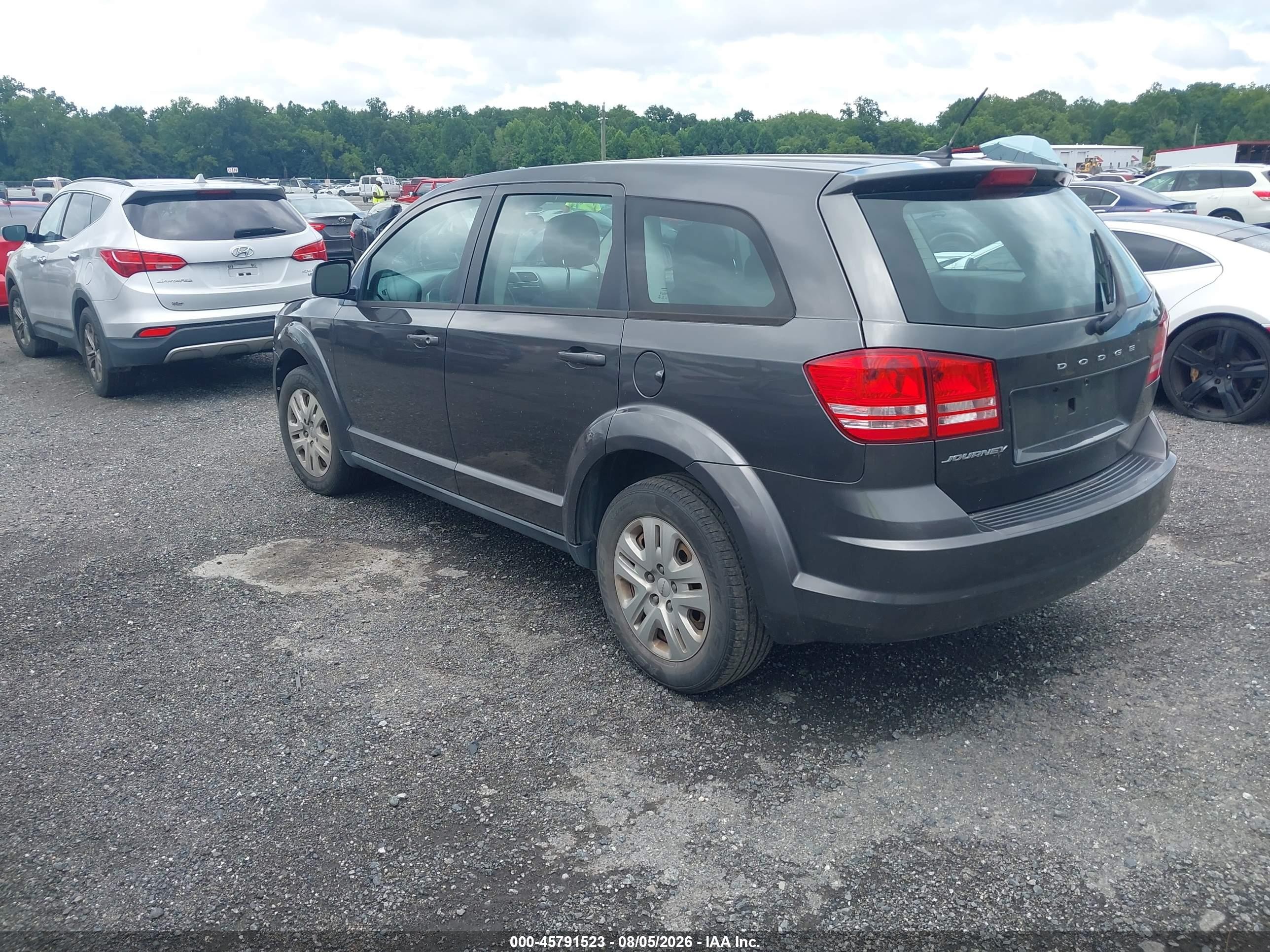 2015 Dodge Journey American Value Pkg Black vin: 3C4PDCAB8FT557366
