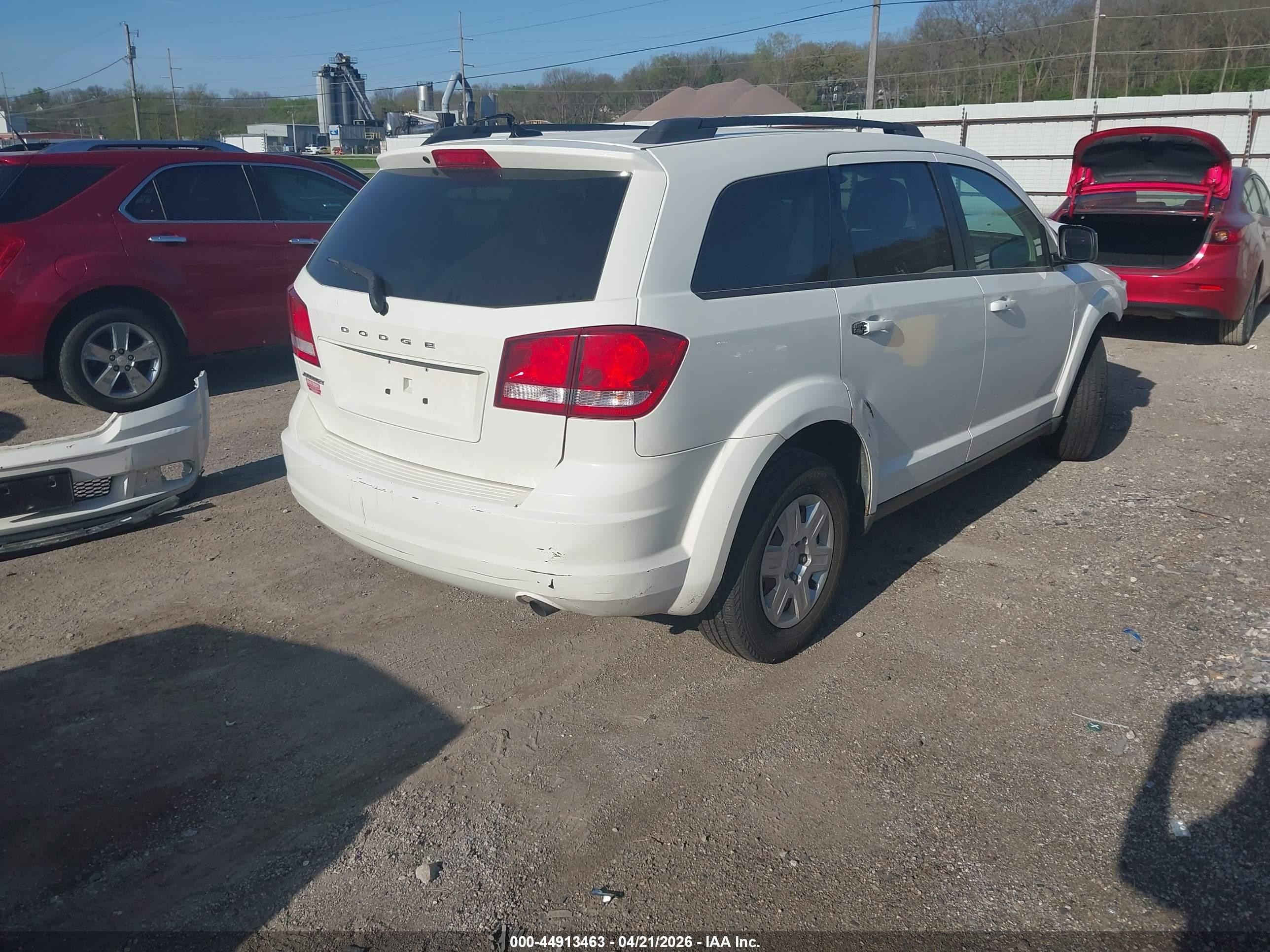 2012 Dodge Journey Se/avp White vin: 3C4PDCAB9CT223715