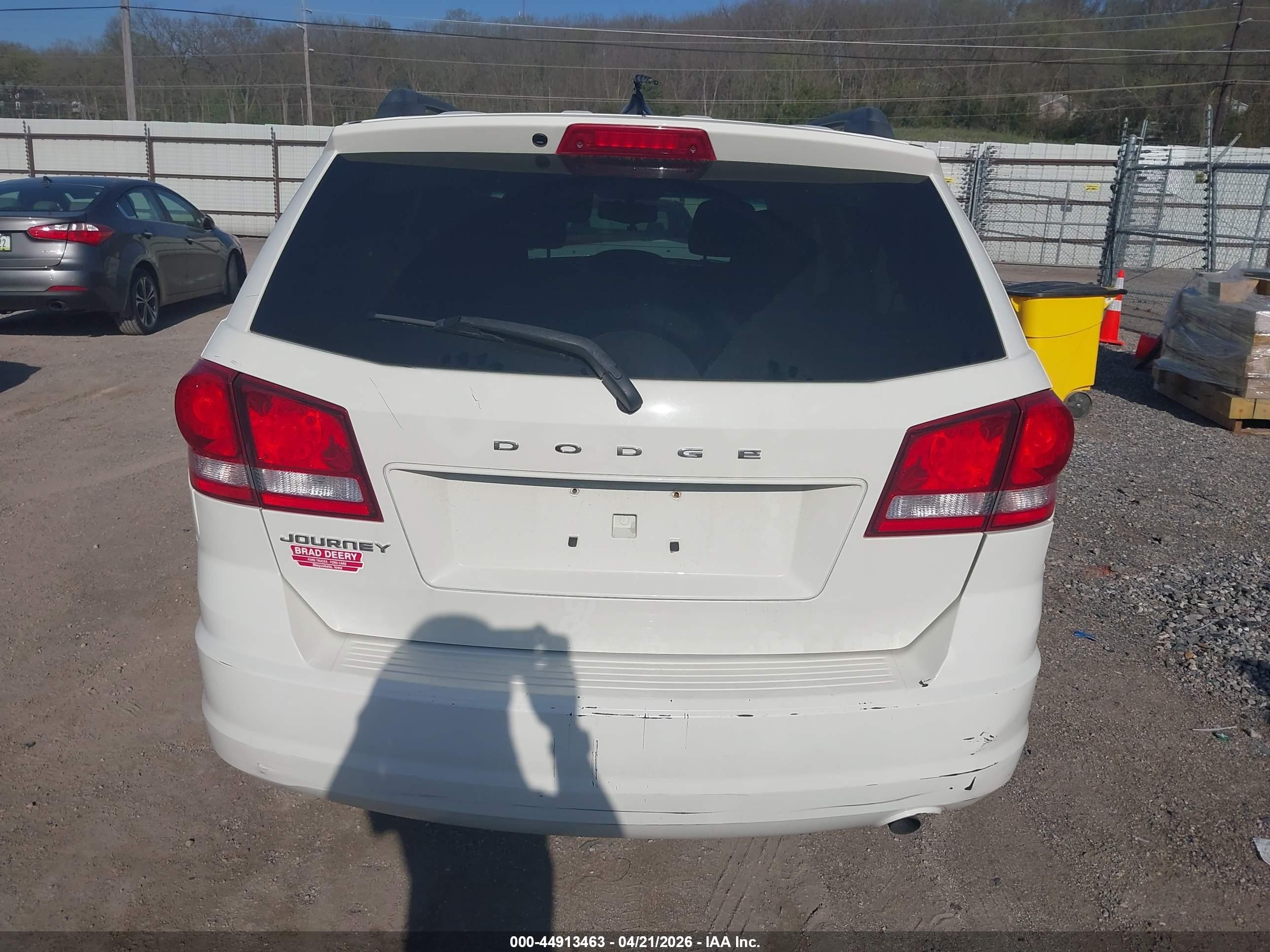 2012 Dodge Journey Se/avp White vin: 3C4PDCAB9CT223715
