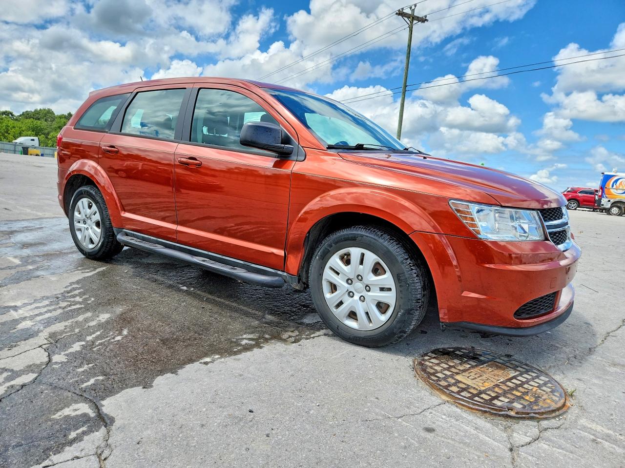 2013 Dodge Journey Se Orange vin: 3C4PDCAB9DT715694