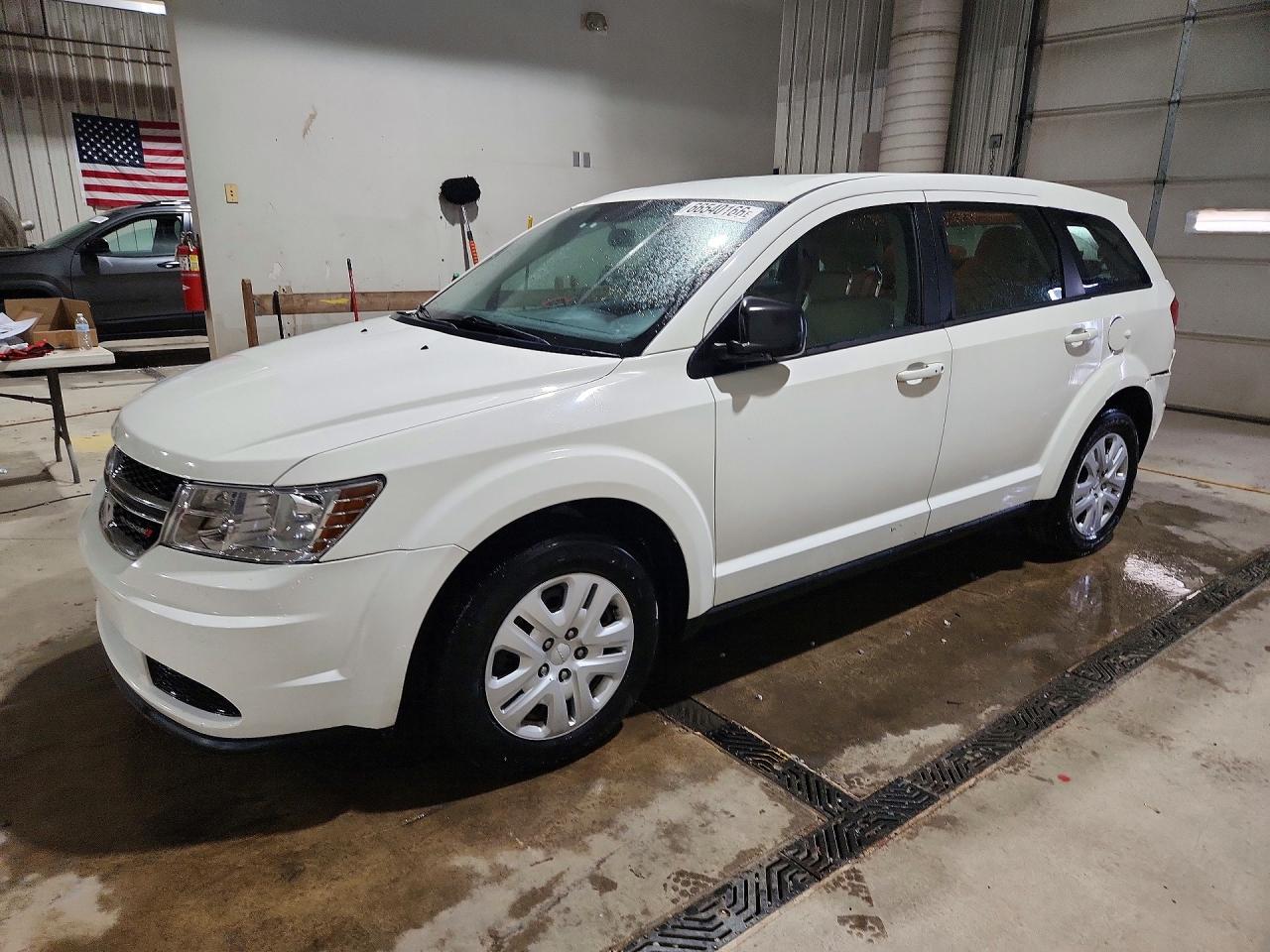 2014 Dodge Journey Se White vin: 3C4PDCAB9ET119048