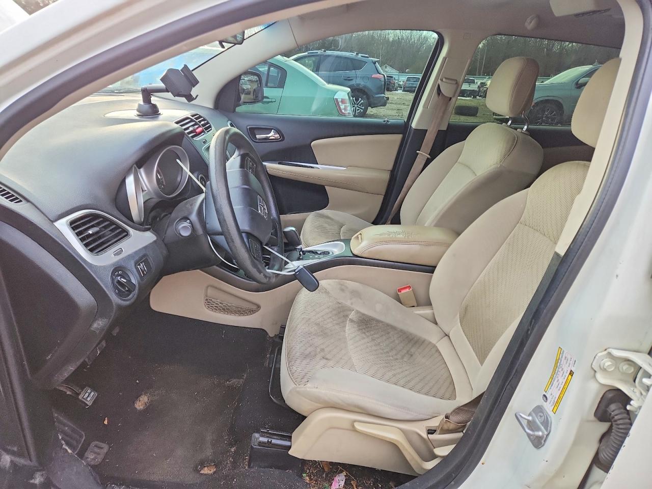2014 Dodge Journey Se White vin: 3C4PDCAB9ET154866