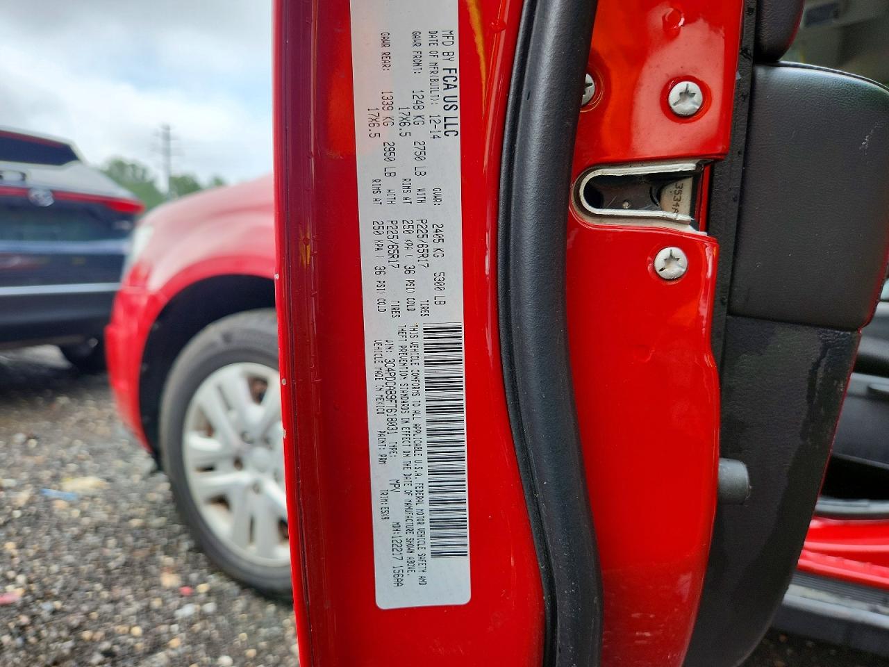 2015 Dodge Journey Se Red vin: 3C4PDCAB9FT618031