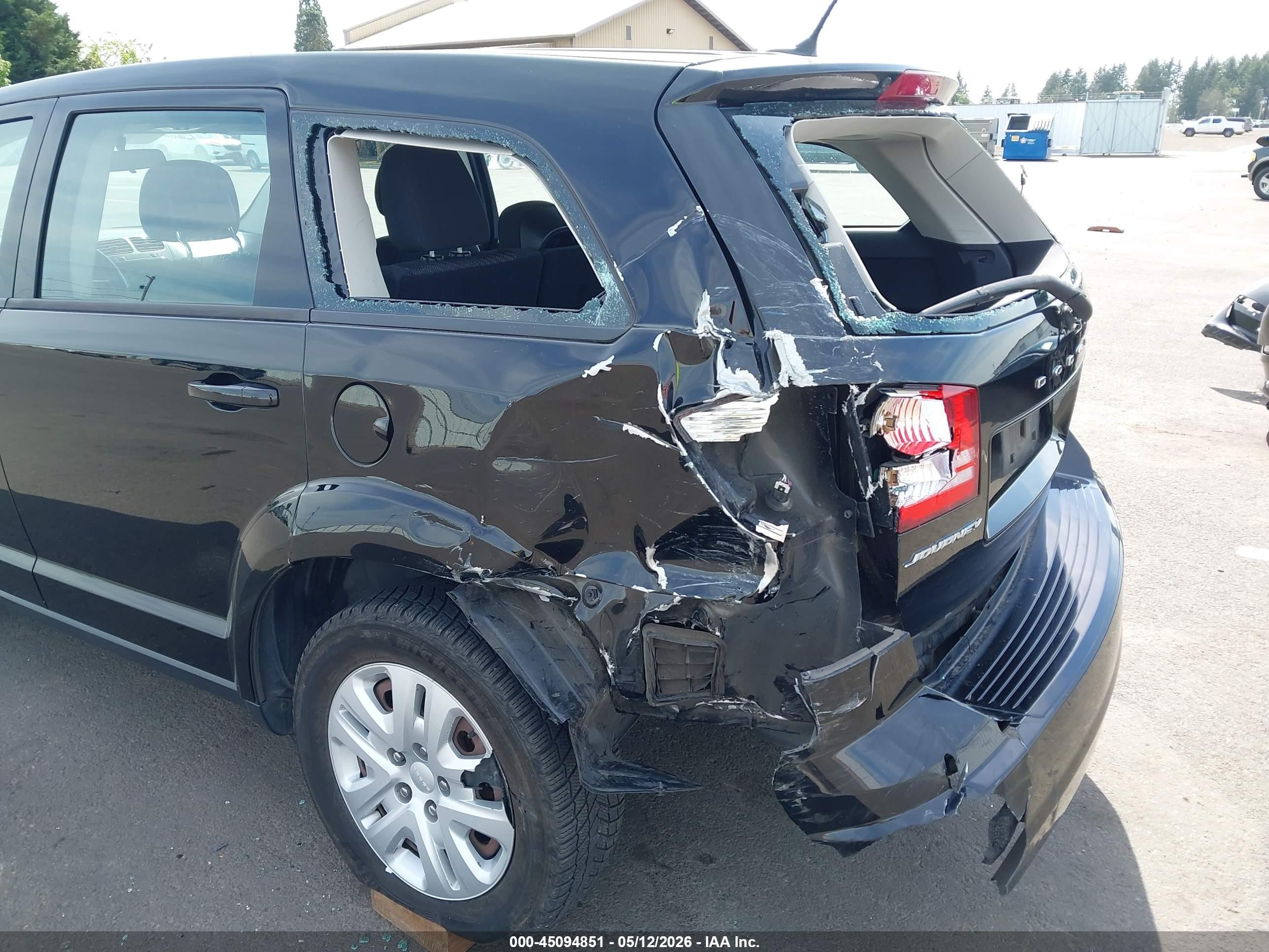 2015 Dodge Journey American Value Pkg Black vin: 3C4PDCAB9FT645018