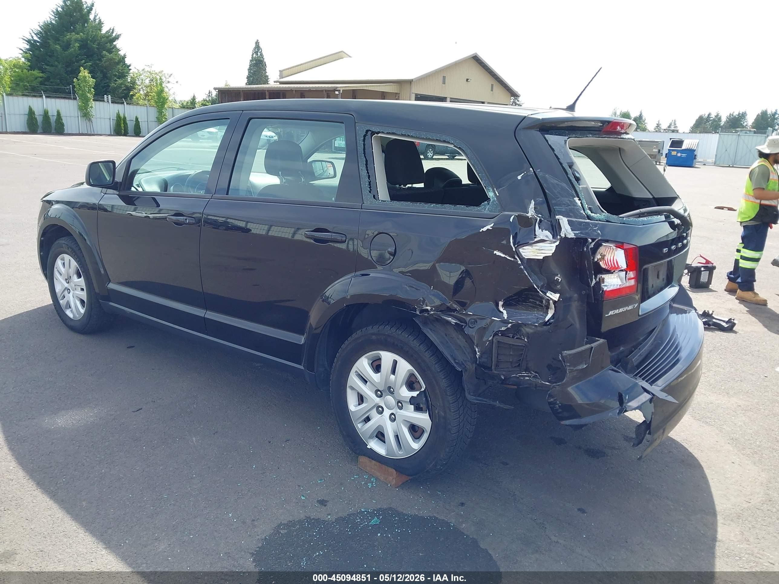 2015 Dodge Journey American Value Pkg Black vin: 3C4PDCAB9FT645018