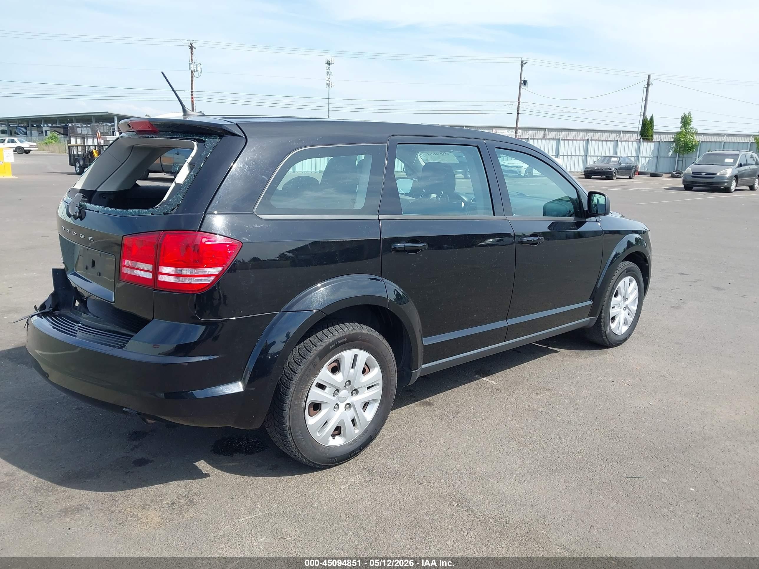 2015 Dodge Journey American Value Pkg Black vin: 3C4PDCAB9FT645018