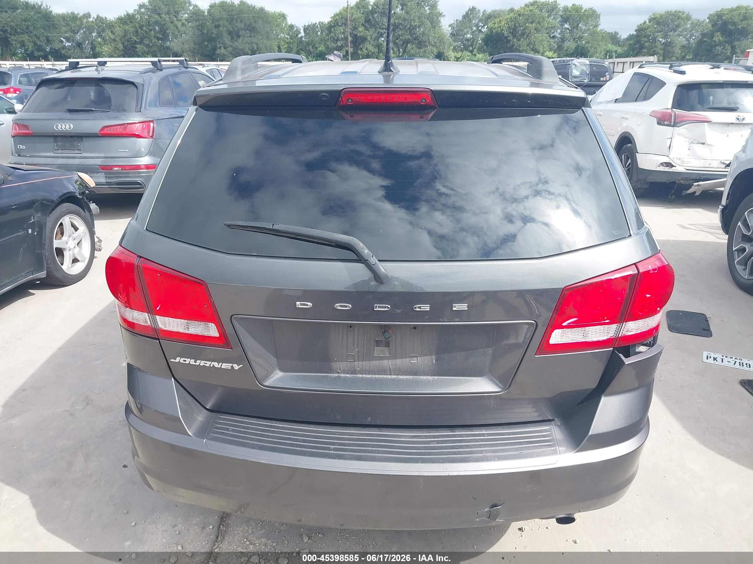 2015 Dodge Journey Se Gray vin: 3C4PDCAB9FT687141