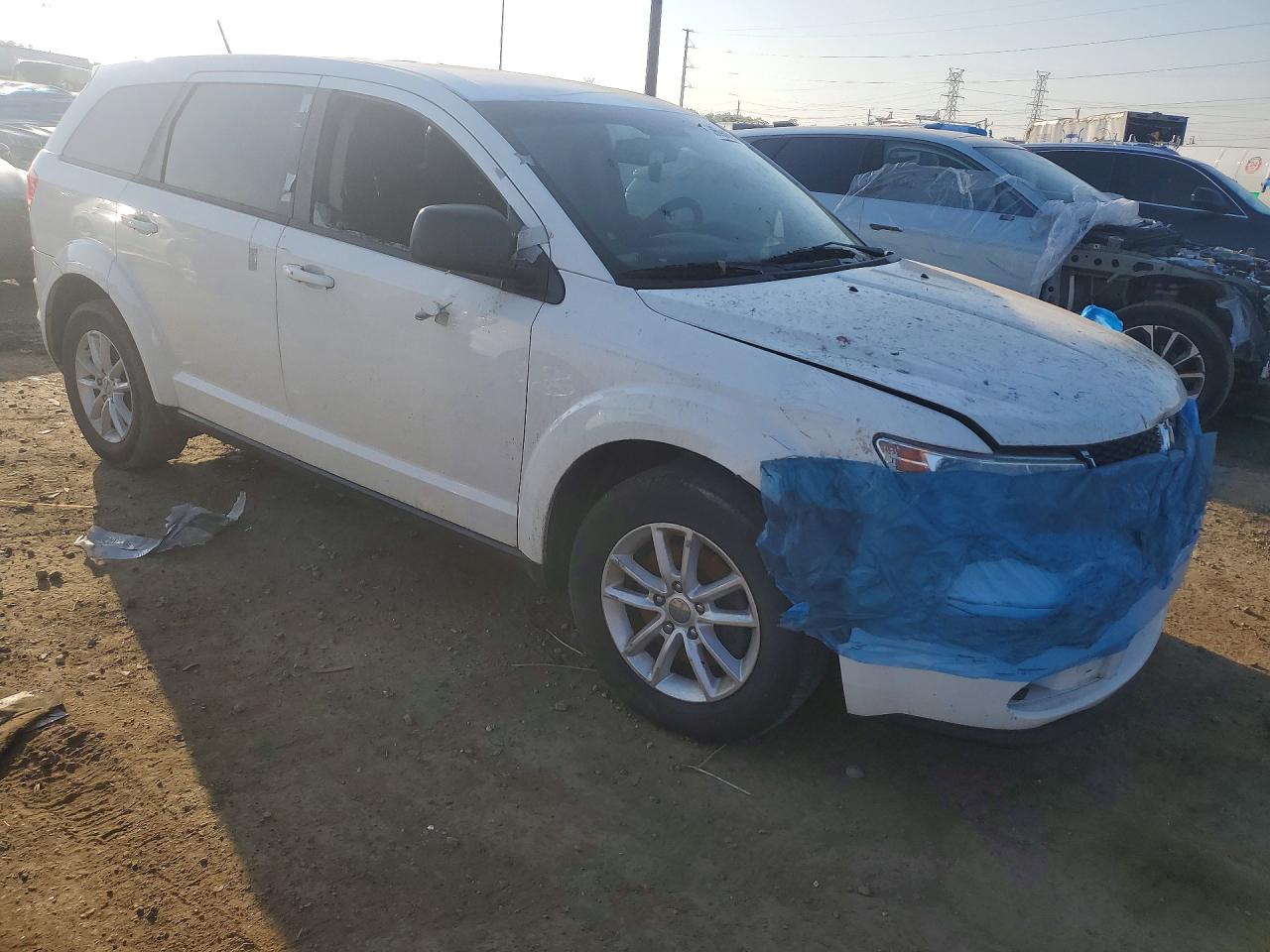 2015 Dodge Journey Se White vin: 3C4PDCAB9FT712538