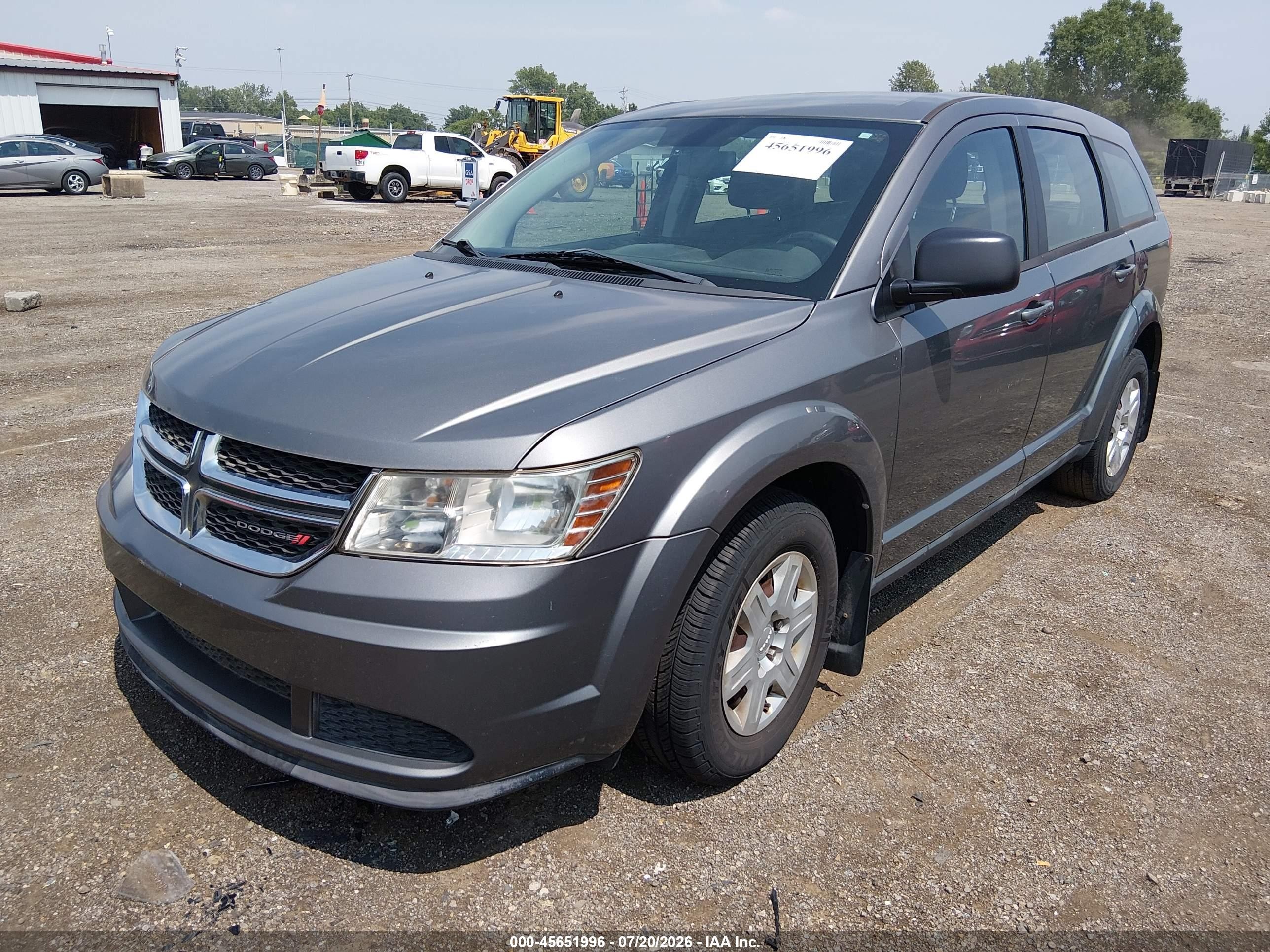 2012 Dodge Journey Se/avp Gray vin: 3C4PDCABXCT366883