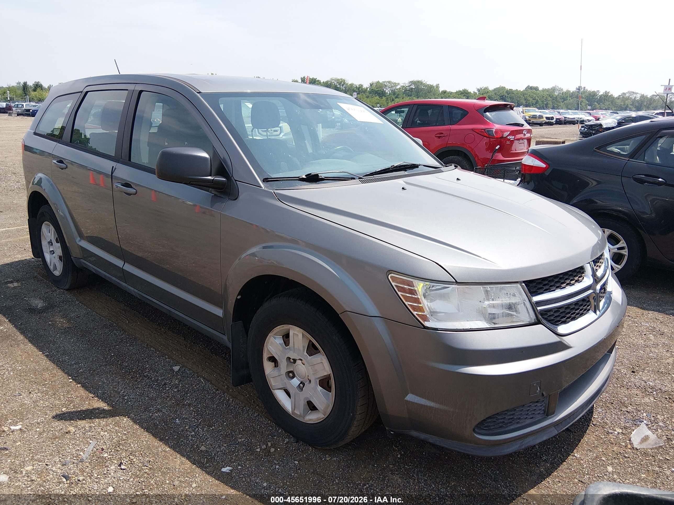 2012 Dodge Journey Se/avp Gray vin: 3C4PDCABXCT366883