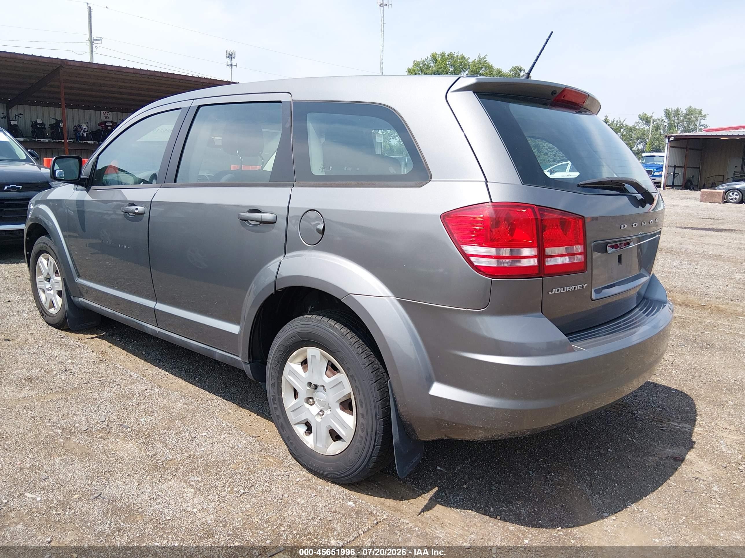 2012 Dodge Journey Se/avp Gray vin: 3C4PDCABXCT366883