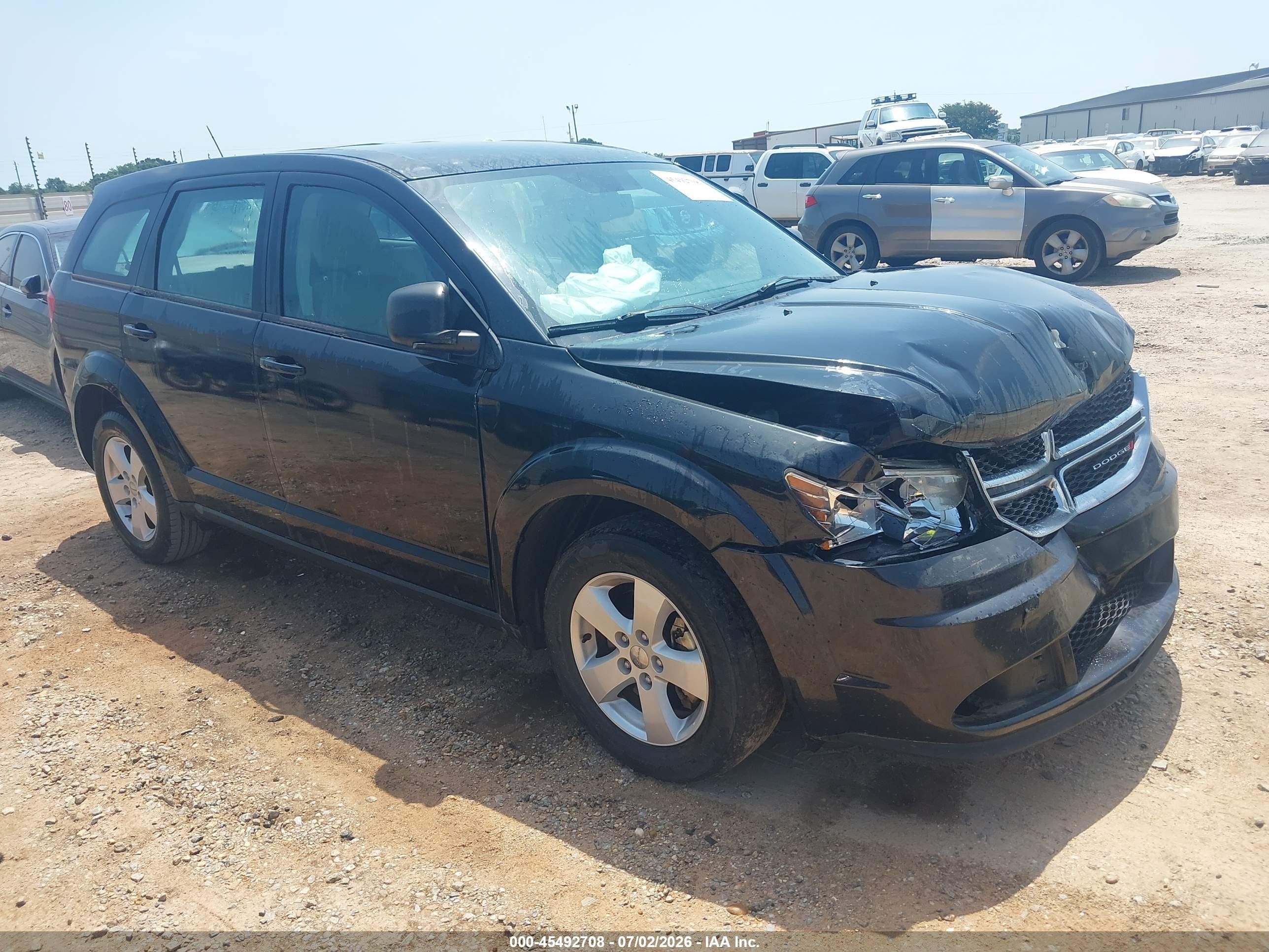 2013 Dodge Journey American Value Pkg Black vin: 3C4PDCABXDT584615