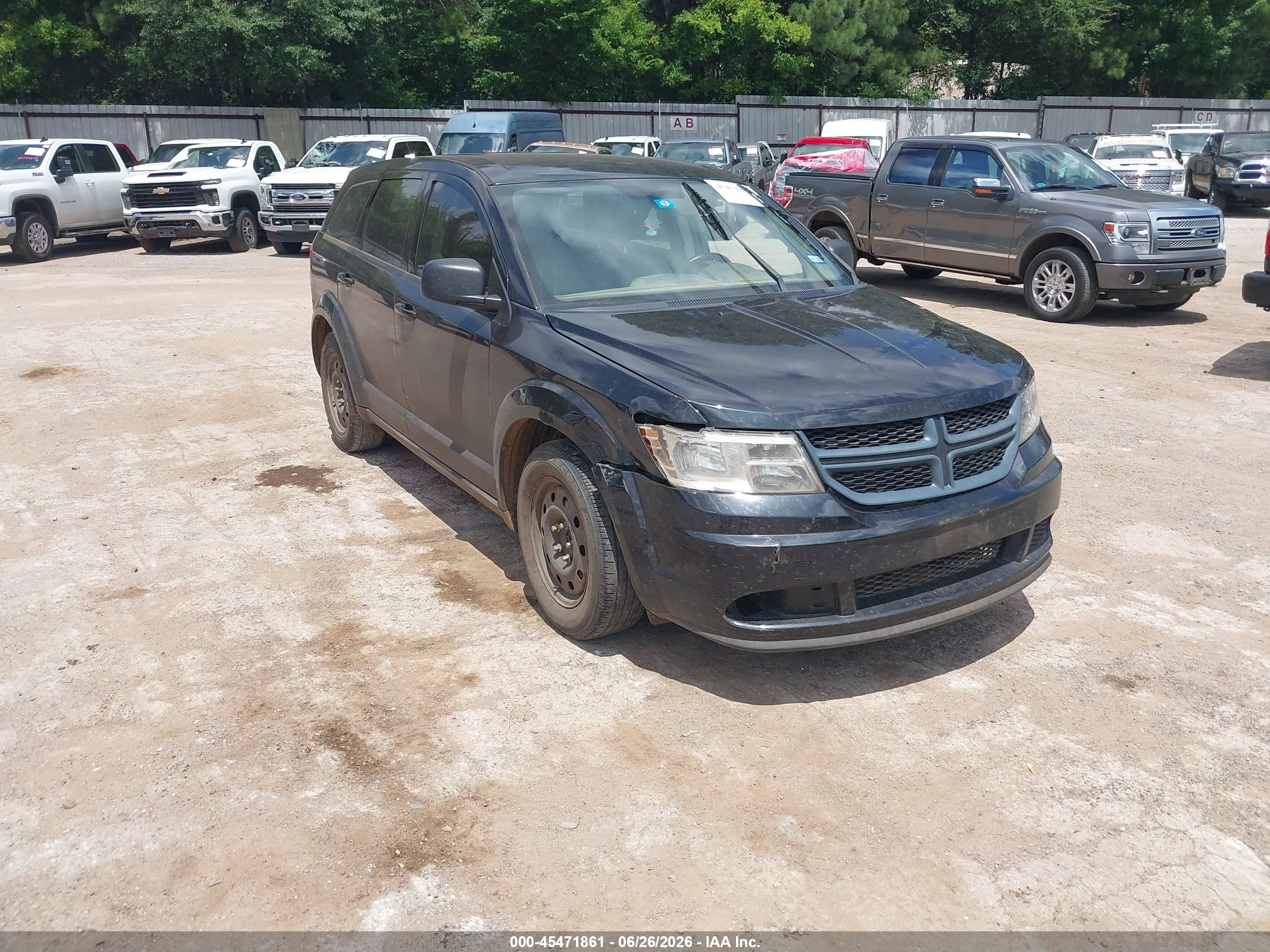 2013 Dodge Journey American Value Pkg Black vin: 3C4PDCABXDT709970