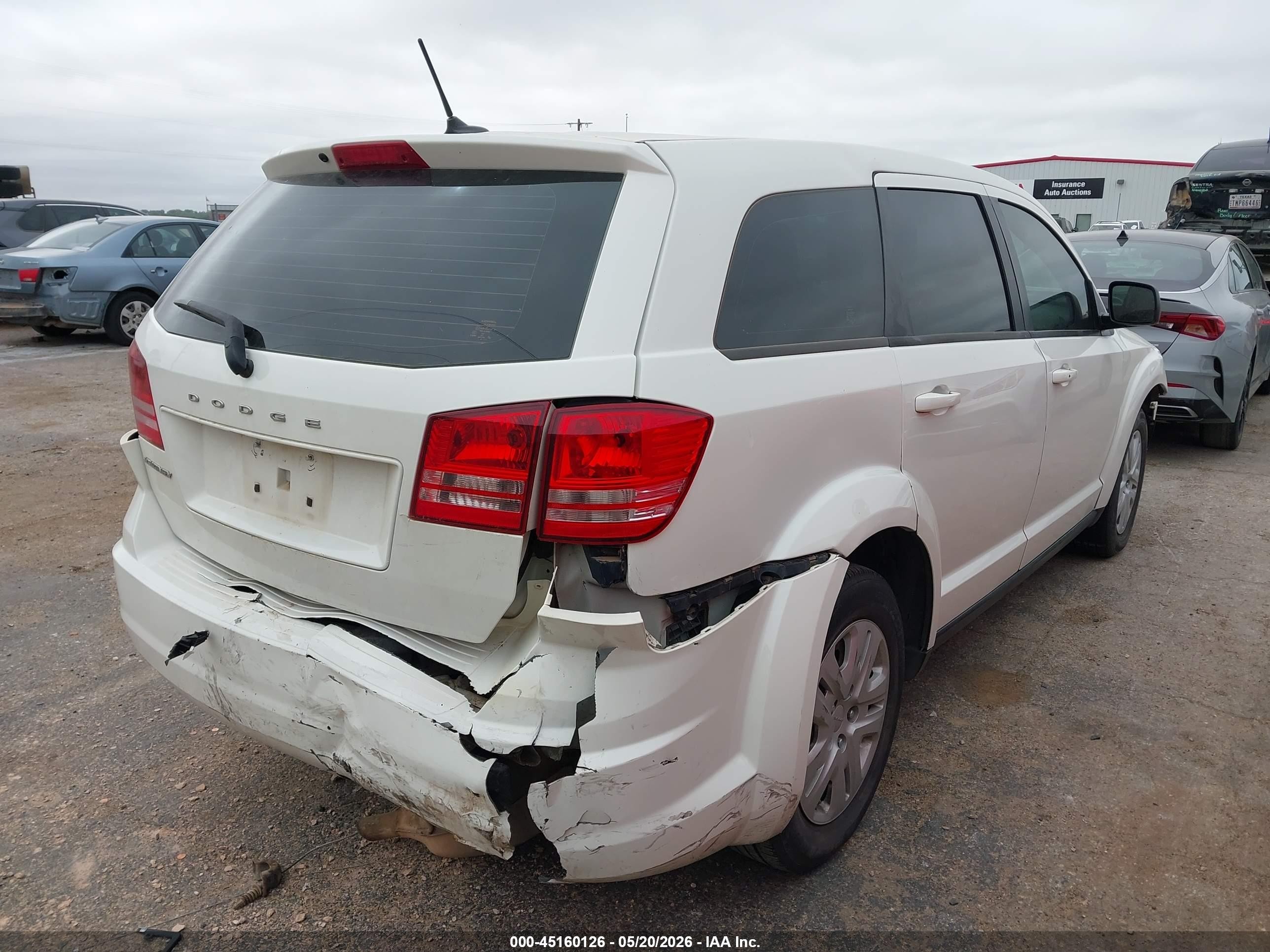 2014 Dodge Journey American Value Pkg White vin: 3C4PDCABXET120791