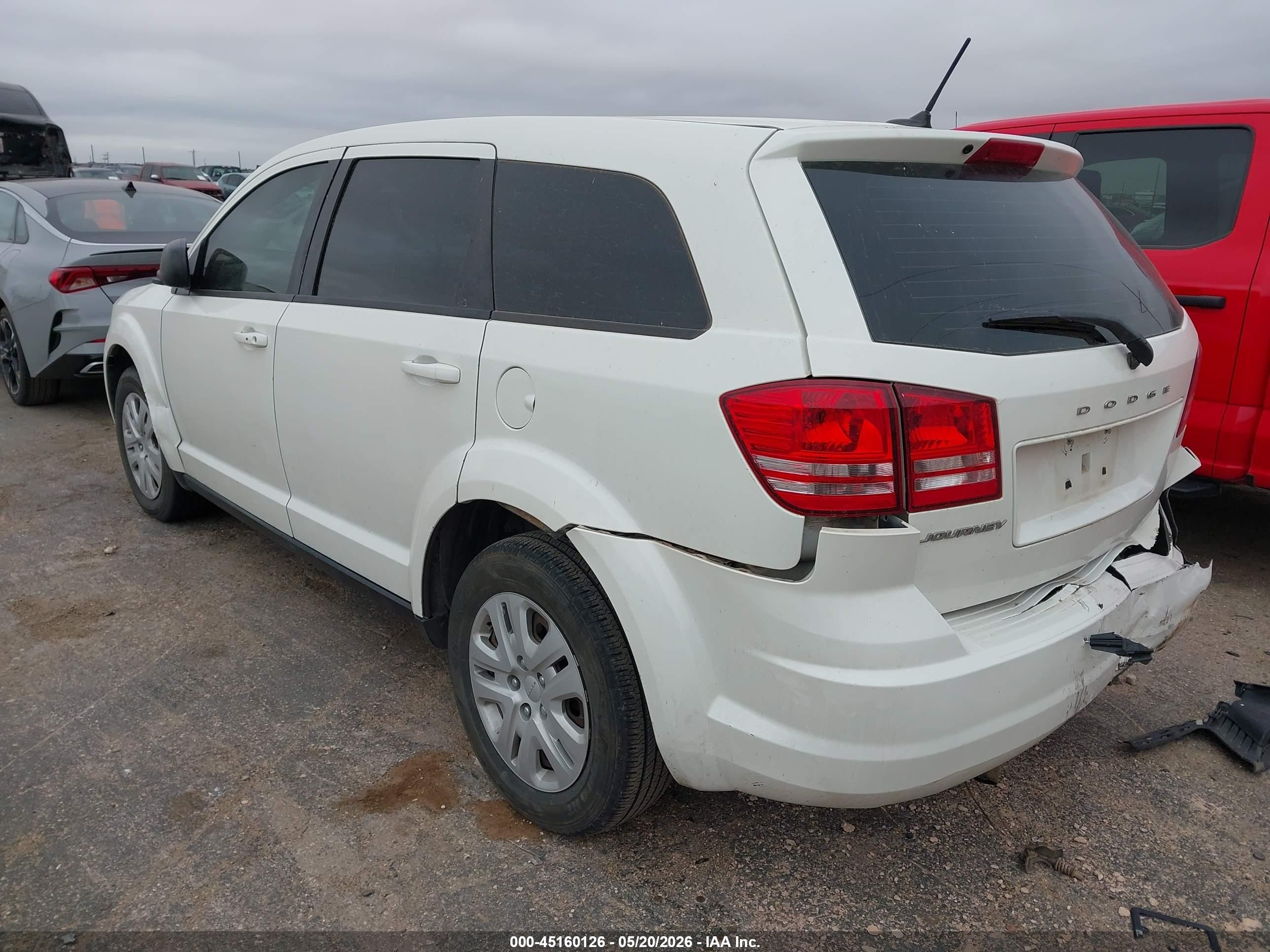 2014 Dodge Journey American Value Pkg White vin: 3C4PDCABXET120791