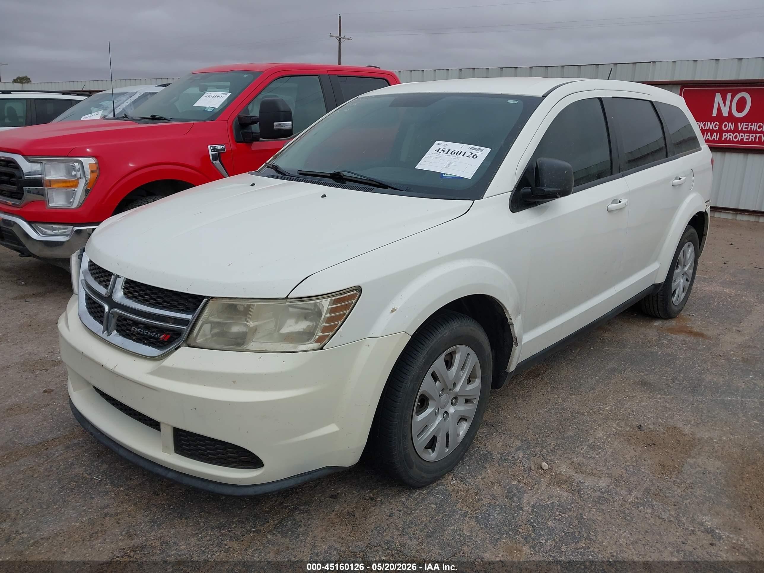 2014 Dodge Journey American Value Pkg White vin: 3C4PDCABXET120791
