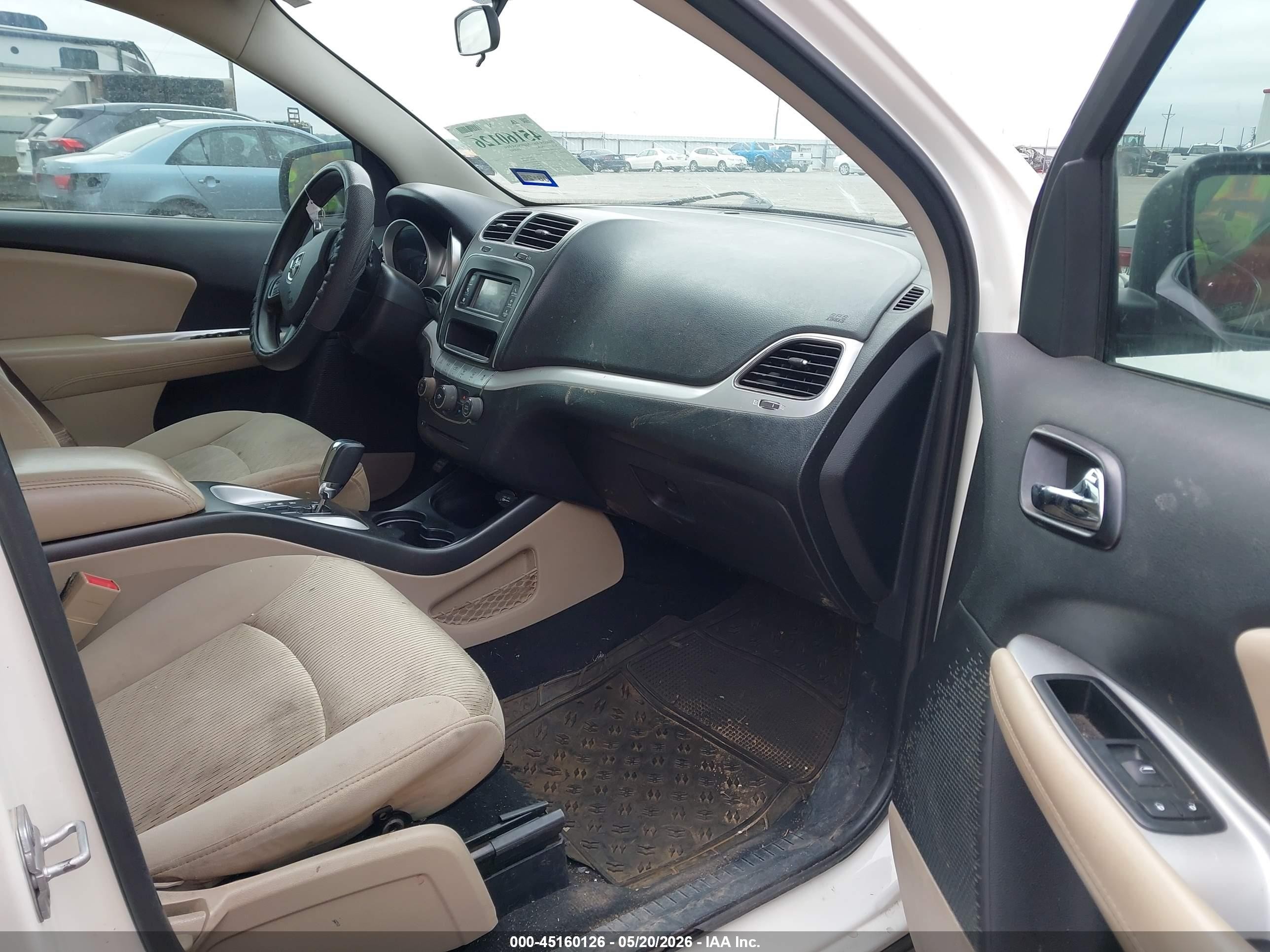 2014 Dodge Journey American Value Pkg White vin: 3C4PDCABXET120791
