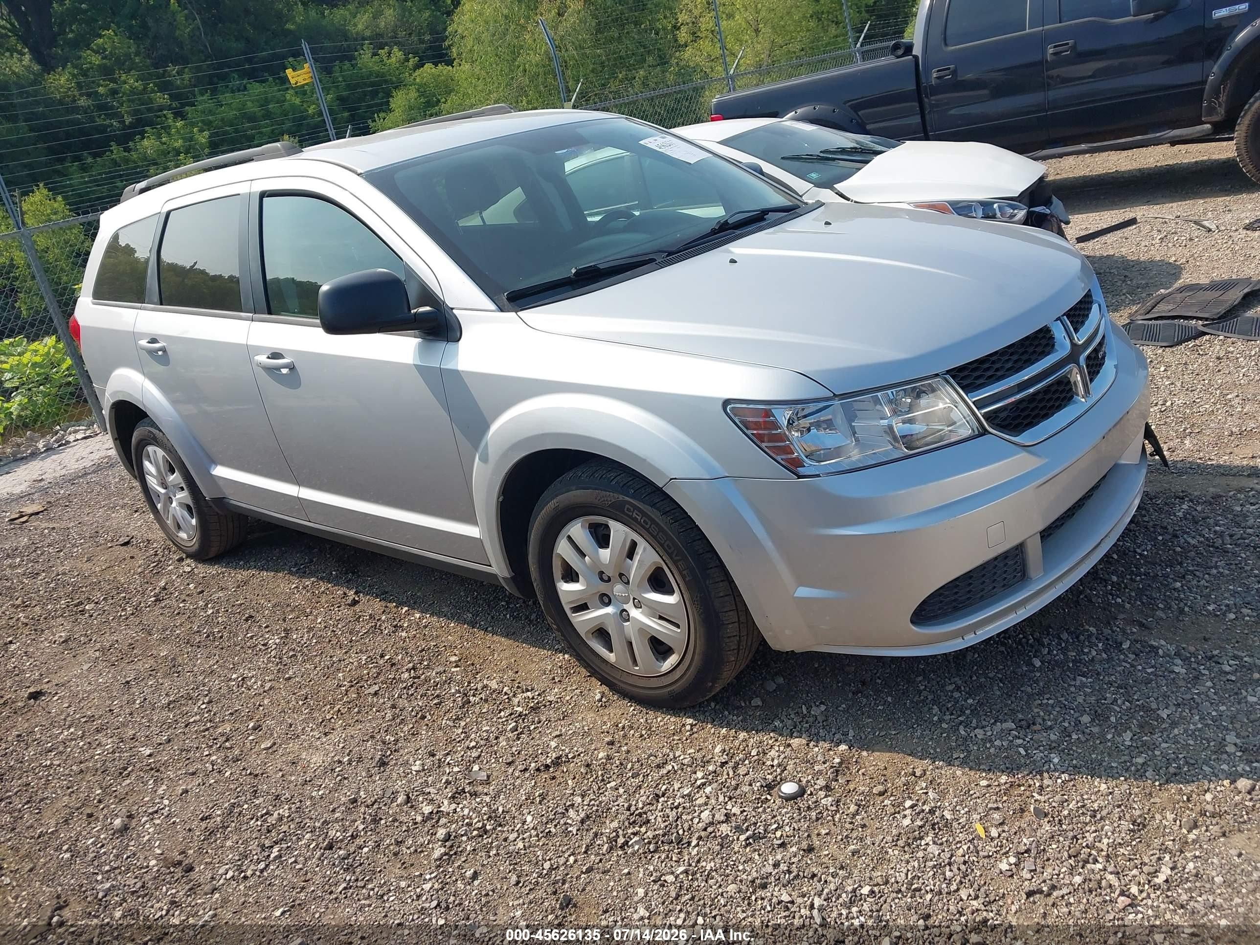 2014 Dodge Journey Se Серебряный vin: 3C4PDCABXET170915
