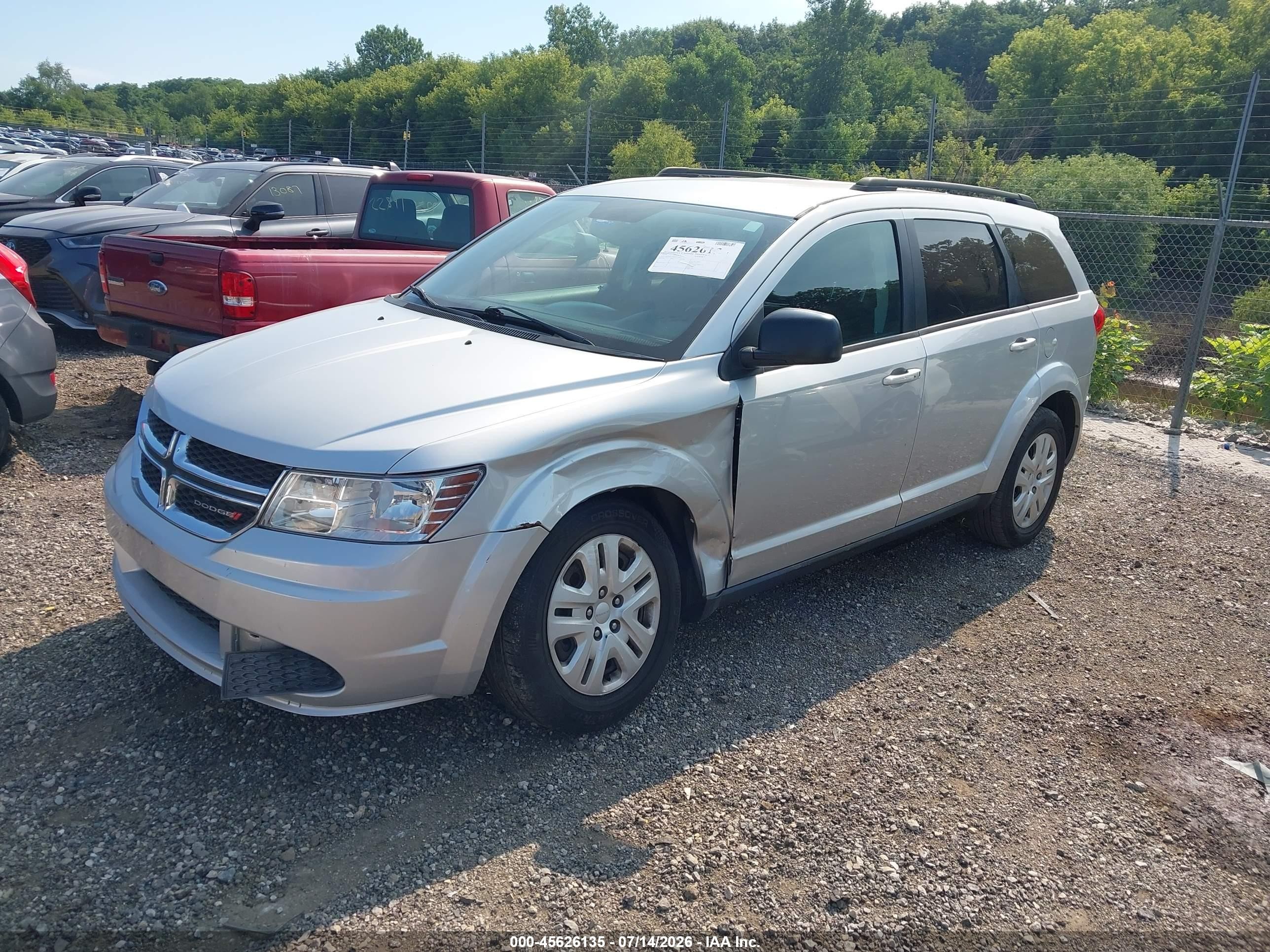 2014 Dodge Journey Se Silver vin: 3C4PDCABXET170915