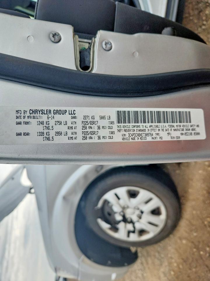 2014 Dodge Journey Se Silver vin: 3C4PDCABXET309764