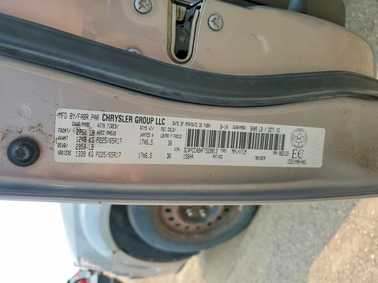 2015 Dodge Journey Se Silver vin: 3C4PDCABXFT529813