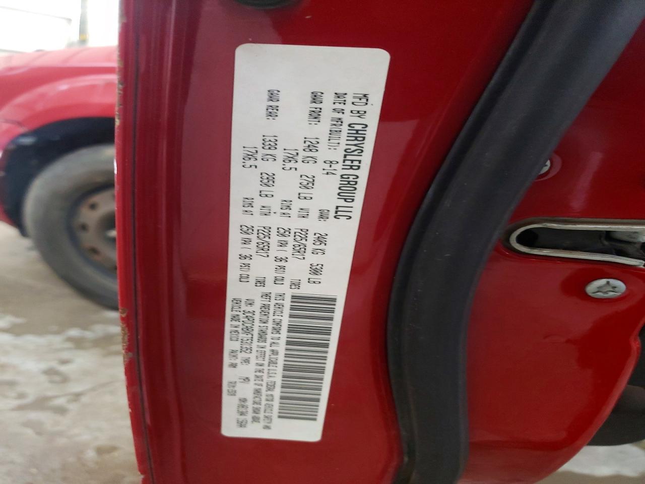 2015 Dodge Journey Se Red vin: 3C4PDCABXFT531352
