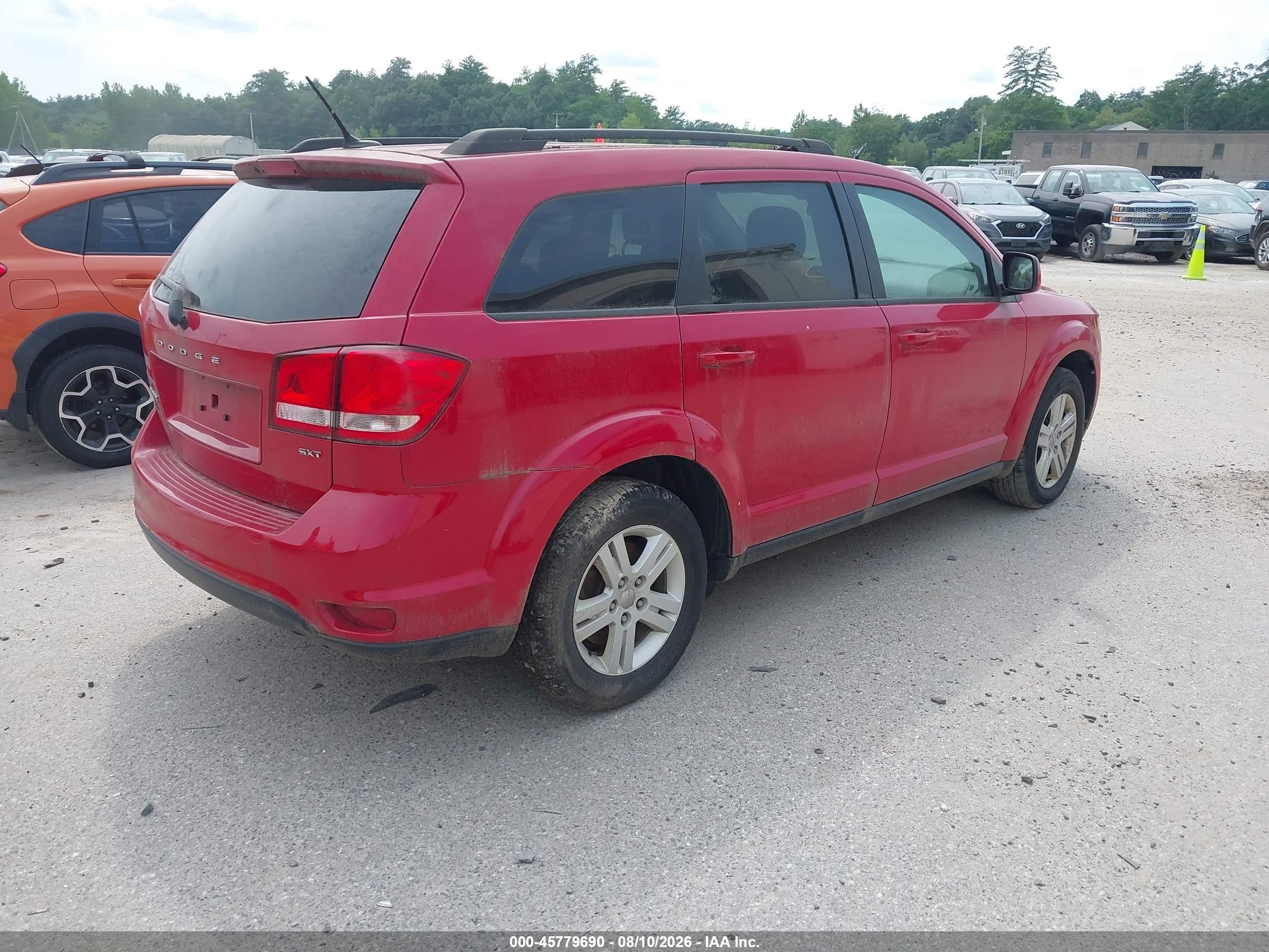 2012 Dodge Journey Sxt Red vin: 3C4PDCBB0CT331493