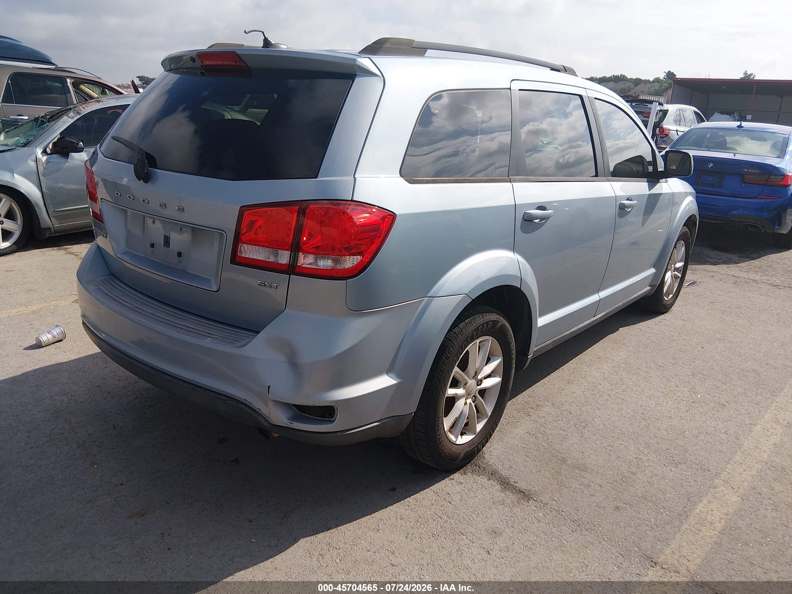 2013 Dodge Journey Sxt Light Blue vin: 3C4PDCBB0DT577137