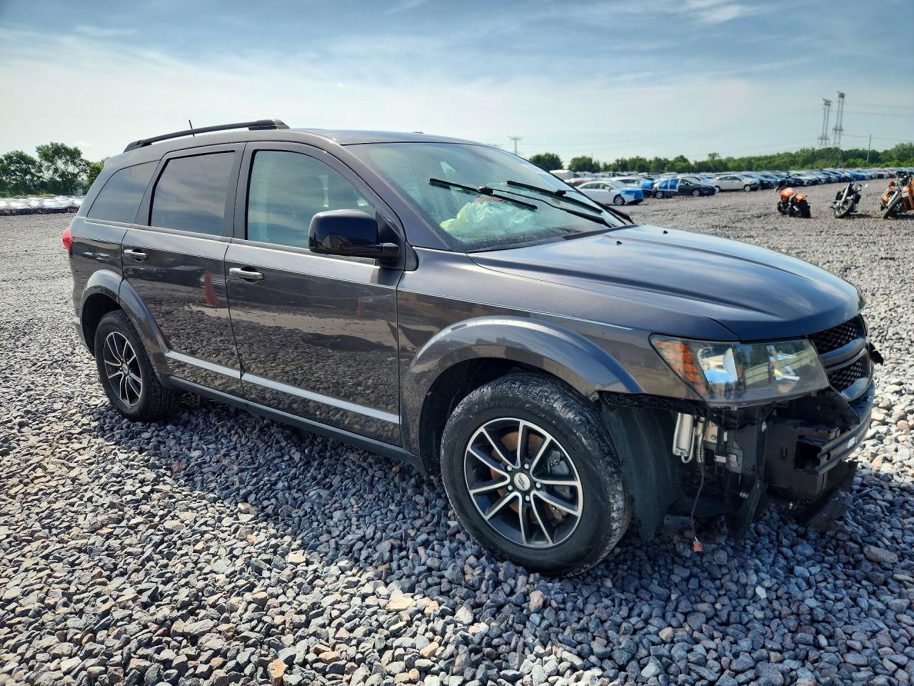 2019 Dodge Journey Se Gray vin: 3C4PDCBB0KT718866