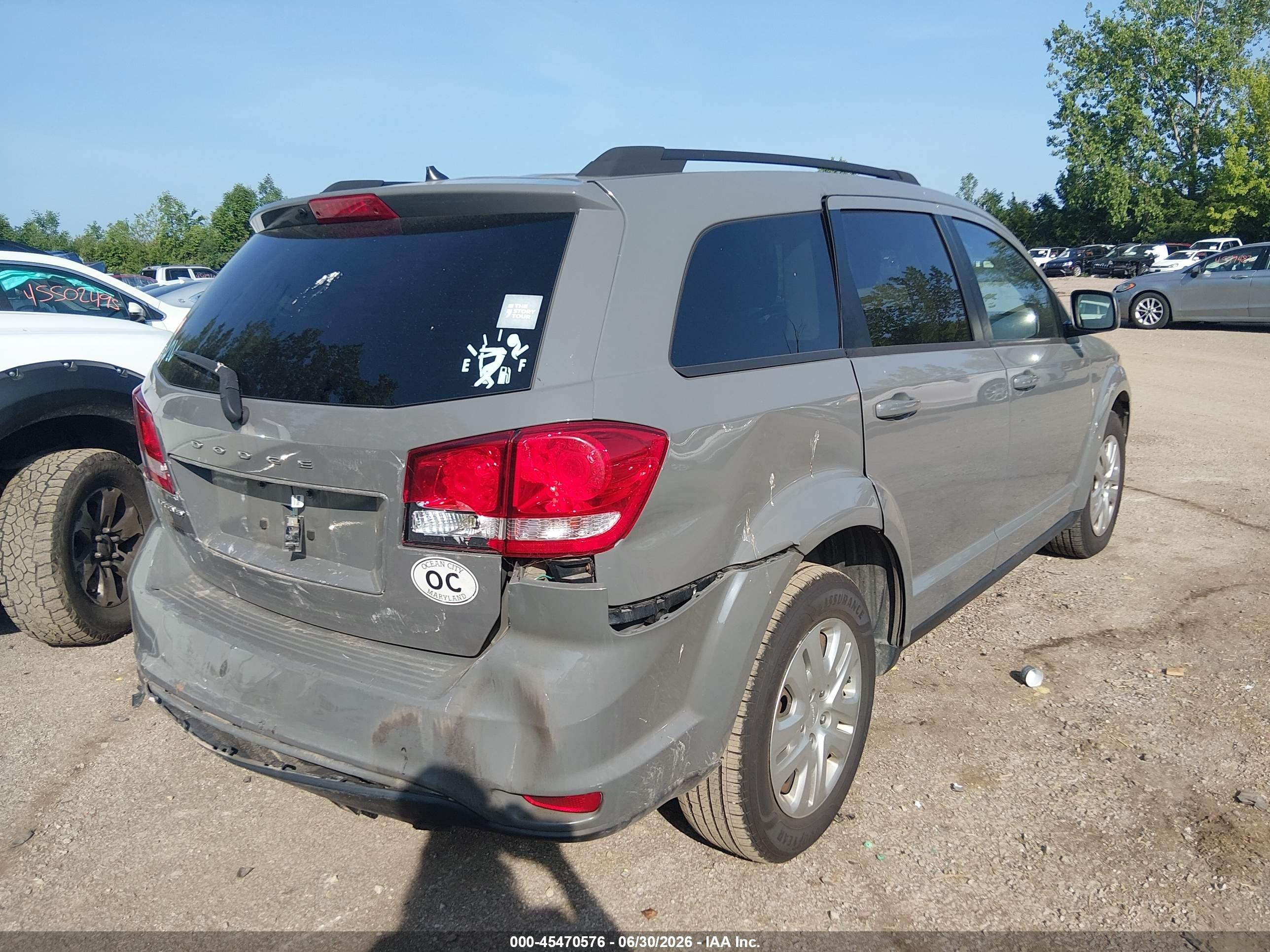 2019 Dodge Journey Se Gray vin: 3C4PDCBB0KT834844