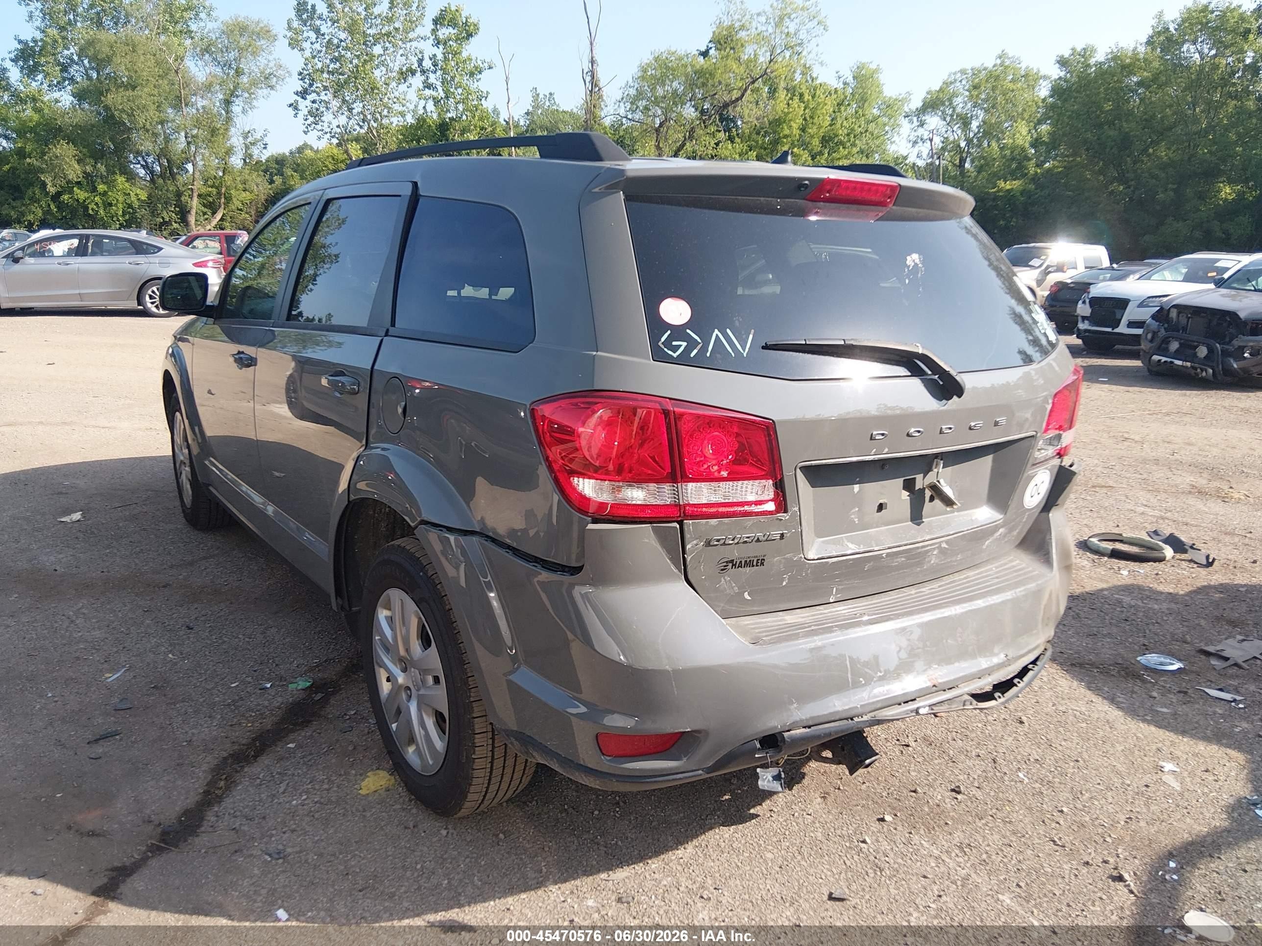 2019 Dodge Journey Se Gray vin: 3C4PDCBB0KT834844