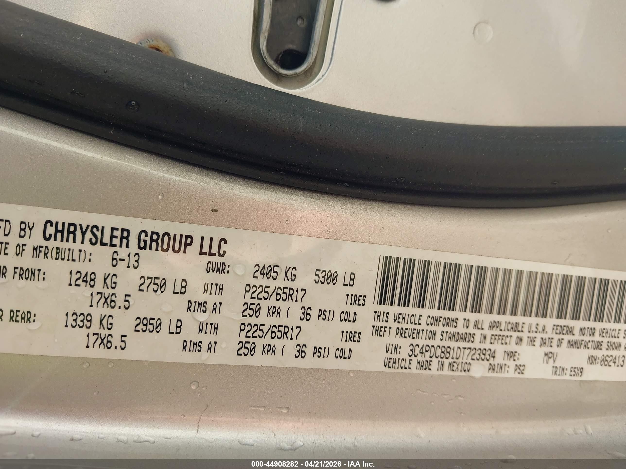 2013 Dodge Journey Sxt Silver vin: 3C4PDCBB1DT723934