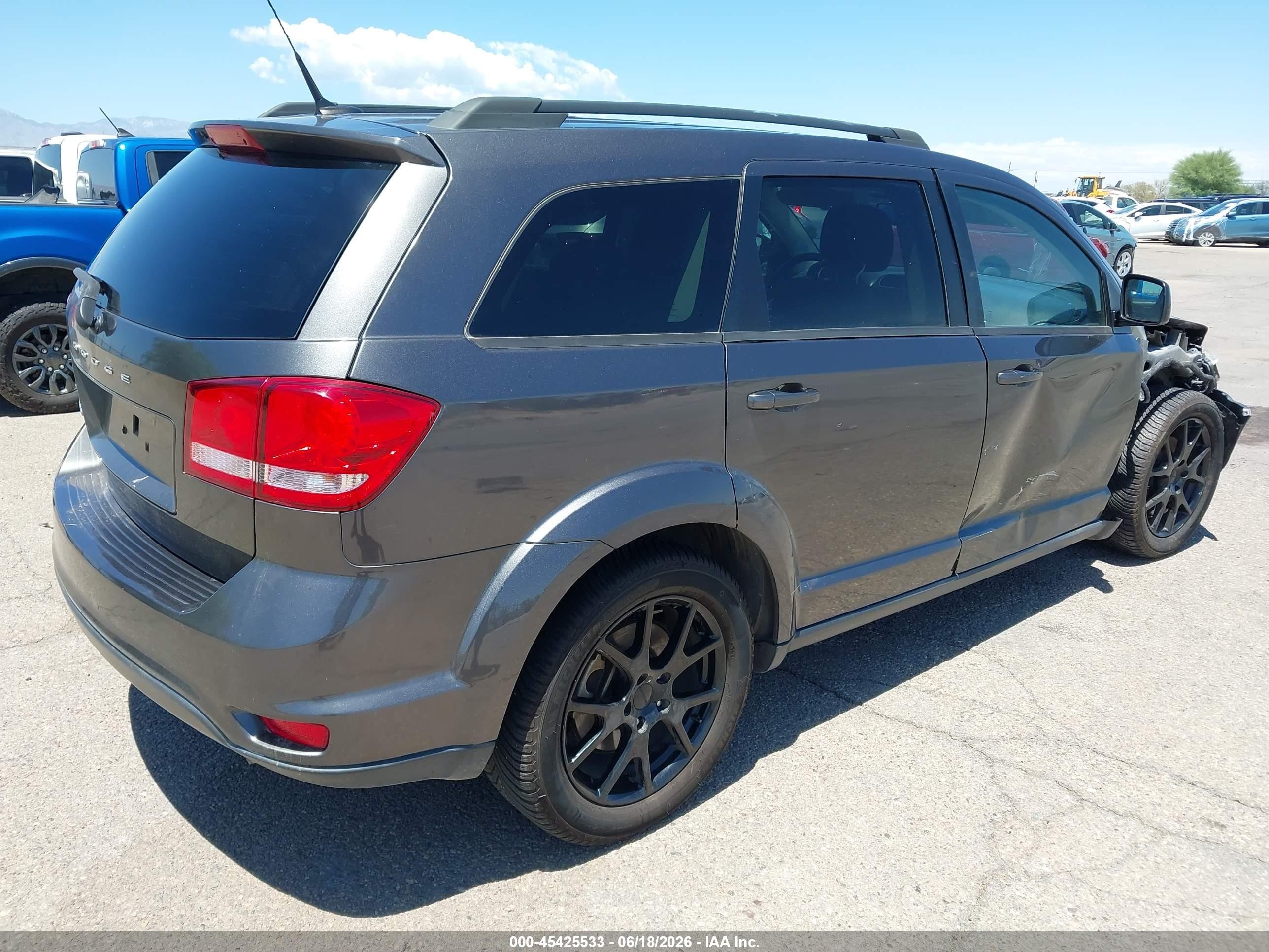 2015 Dodge Journey Sxt Gray vin: 3C4PDCBB1FT669960